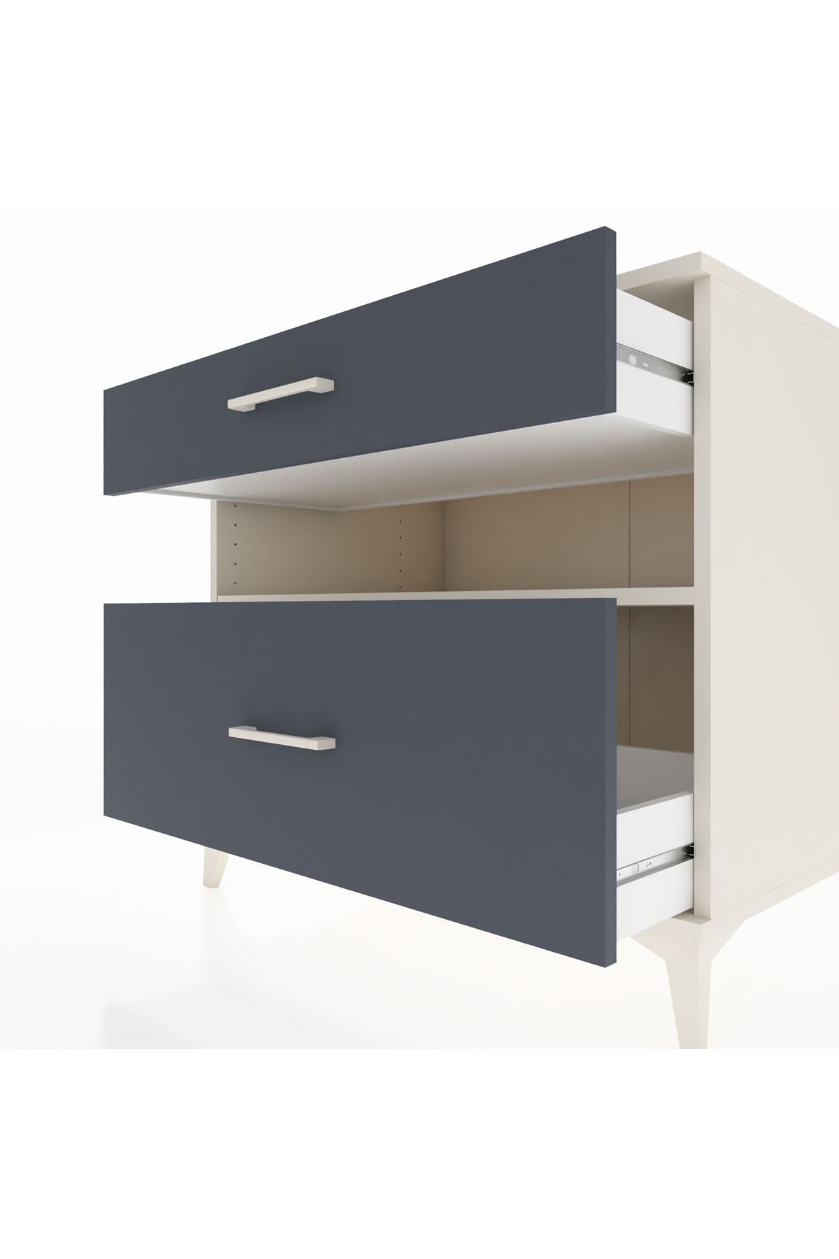 Kronos Şifonyer Tek Raflı 2 Çekmeceli 88x59x80 - S69M018V2C