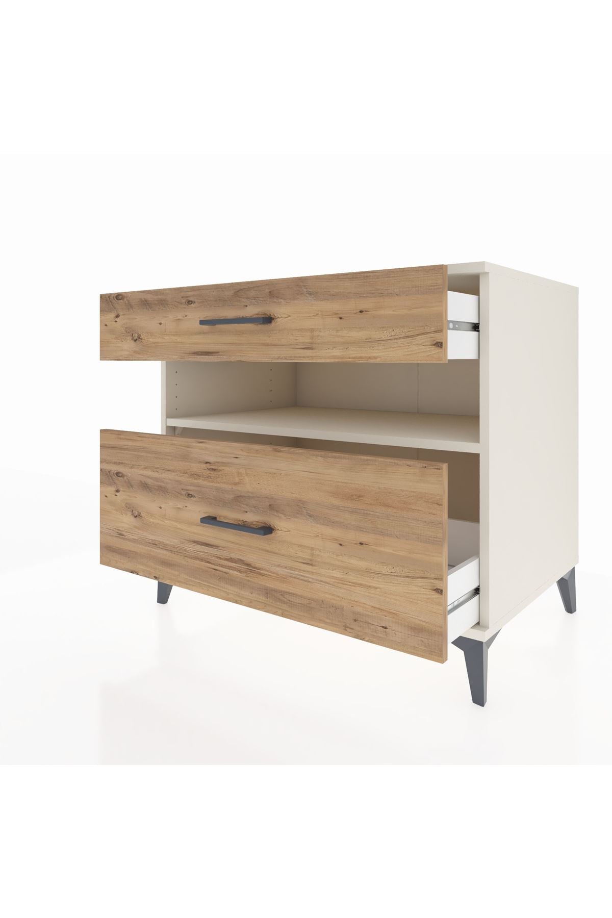 Kronos Şifonyer Tek Raflı 2 Çekmeceli 88x59x80 - S69M018V3C
