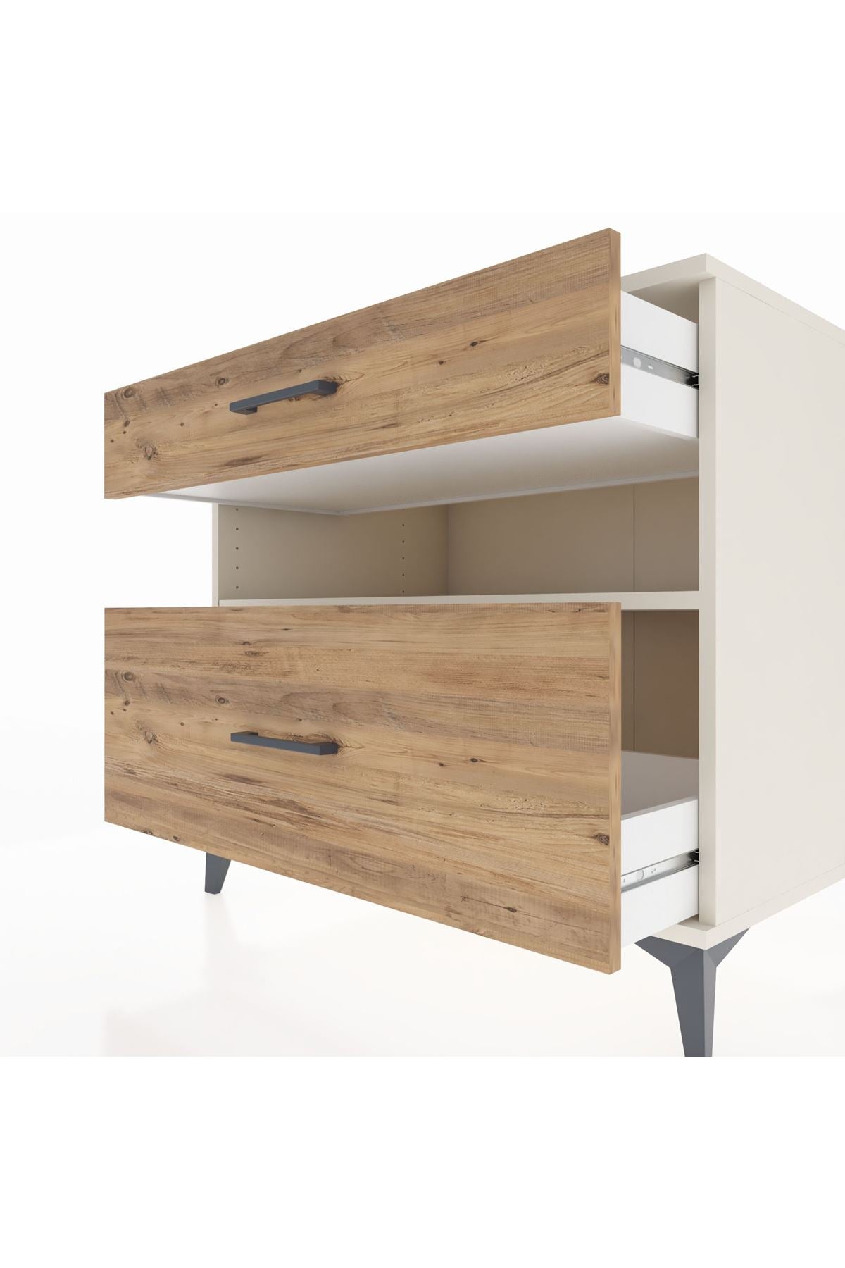 Kronos Şifonyer Tek Raflı 2 Çekmeceli 88x59x80 - S69M018V3C