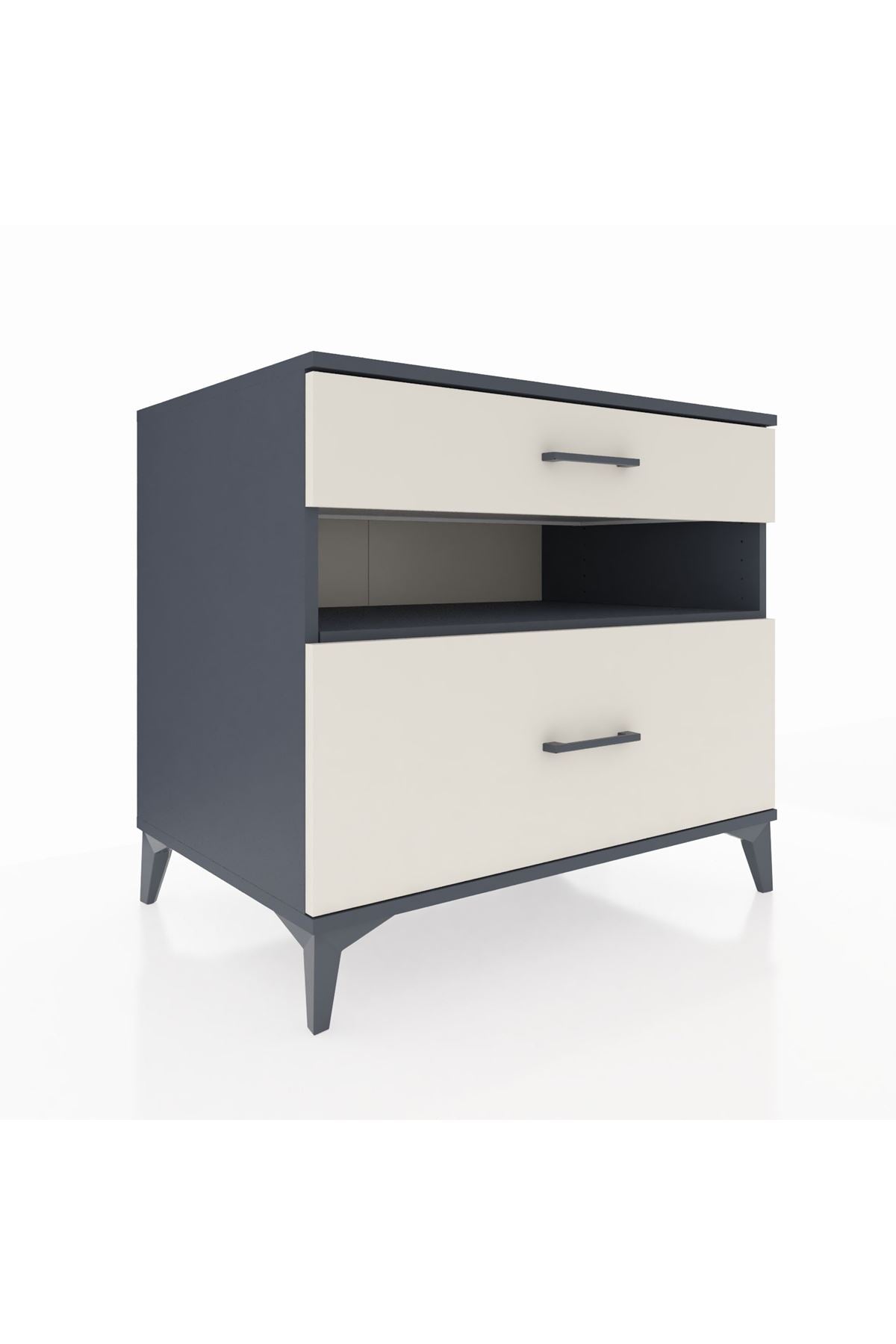 Kronos Şifonyer Tek Raflı 2 Çekmeceli 88x59x80 - S69M018V4C
