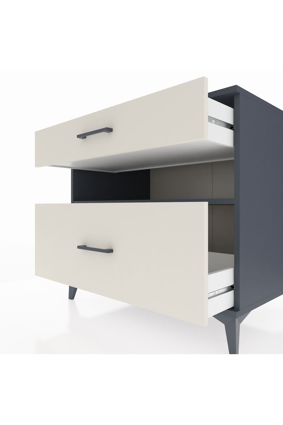 Kronos Şifonyer Tek Raflı 2 Çekmeceli 88x59x80 - S69M018V4C