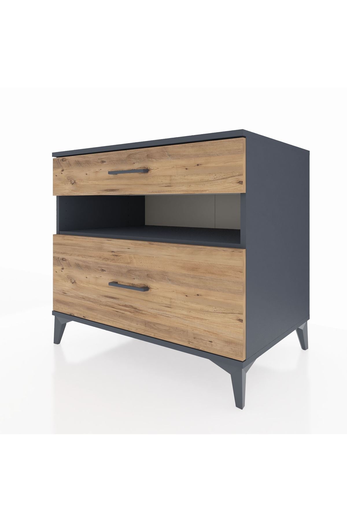 Kronos Şifonyer Tek Raflı 2 Çekmeceli 88x59x80 - S69M018V6C