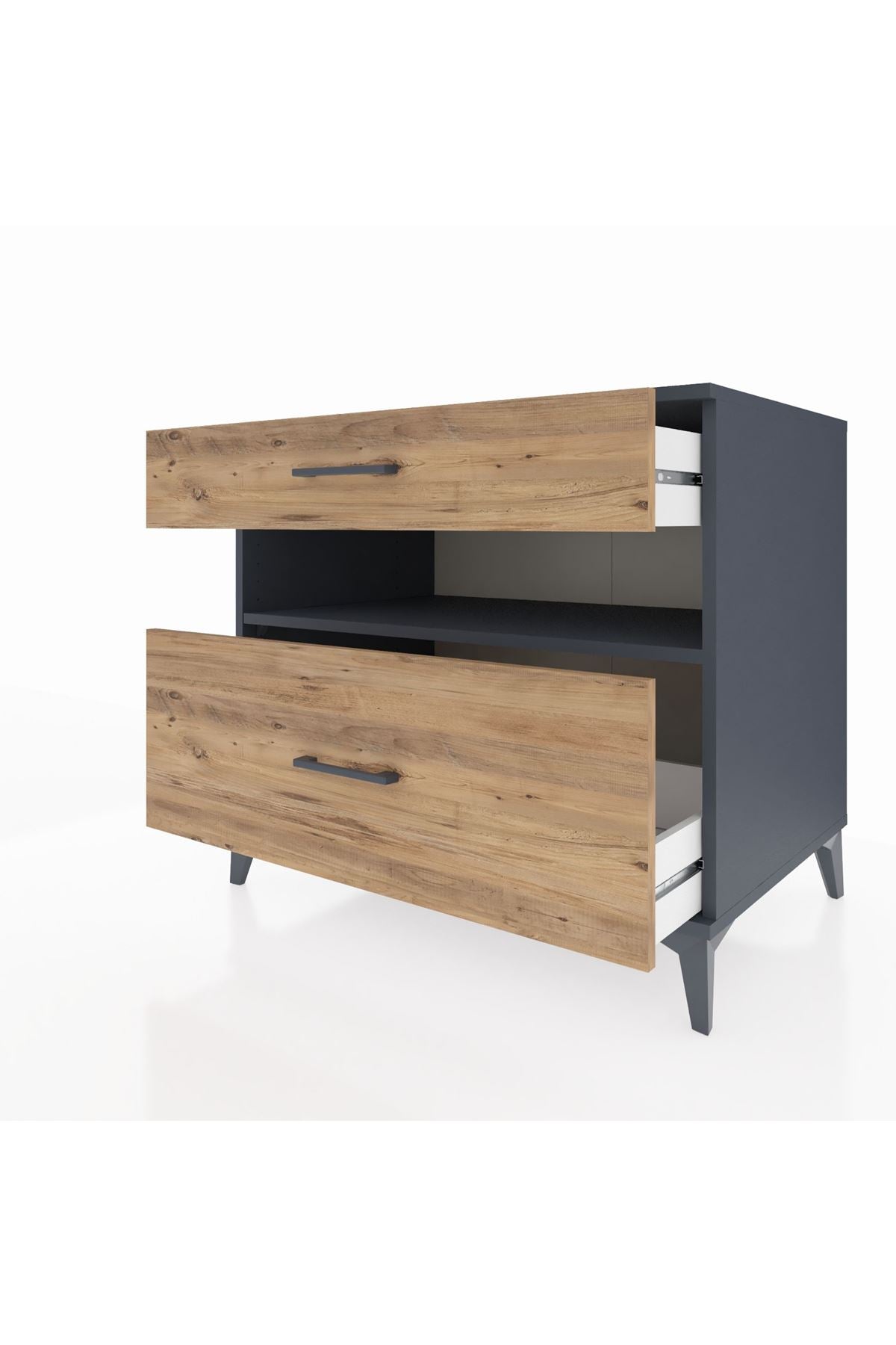 Kronos Şifonyer Tek Raflı 2 Çekmeceli 88x59x80 - S69M018V6C