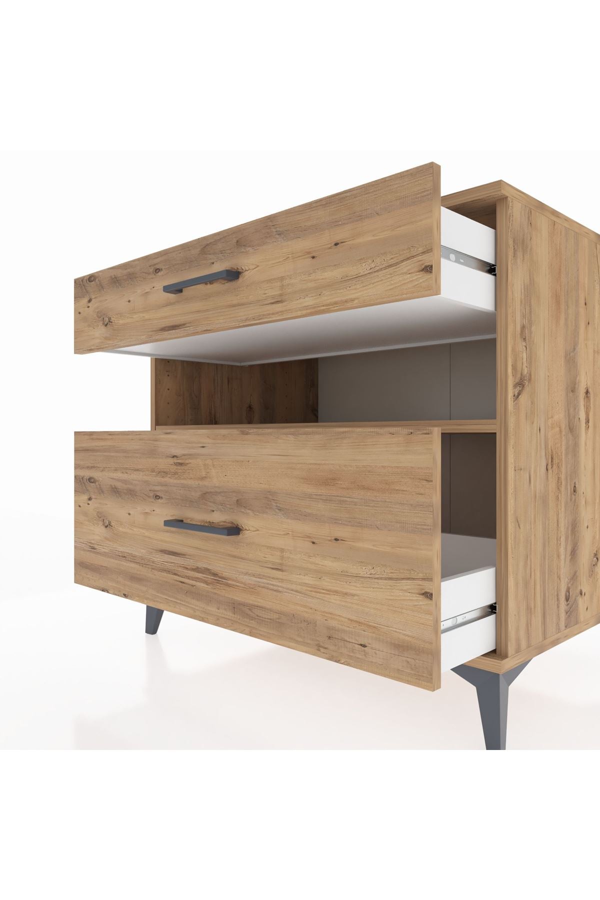 Kronos Şifonyer Tek Raflı 2 Çekmeceli 88x59x80 - S69M018V9C