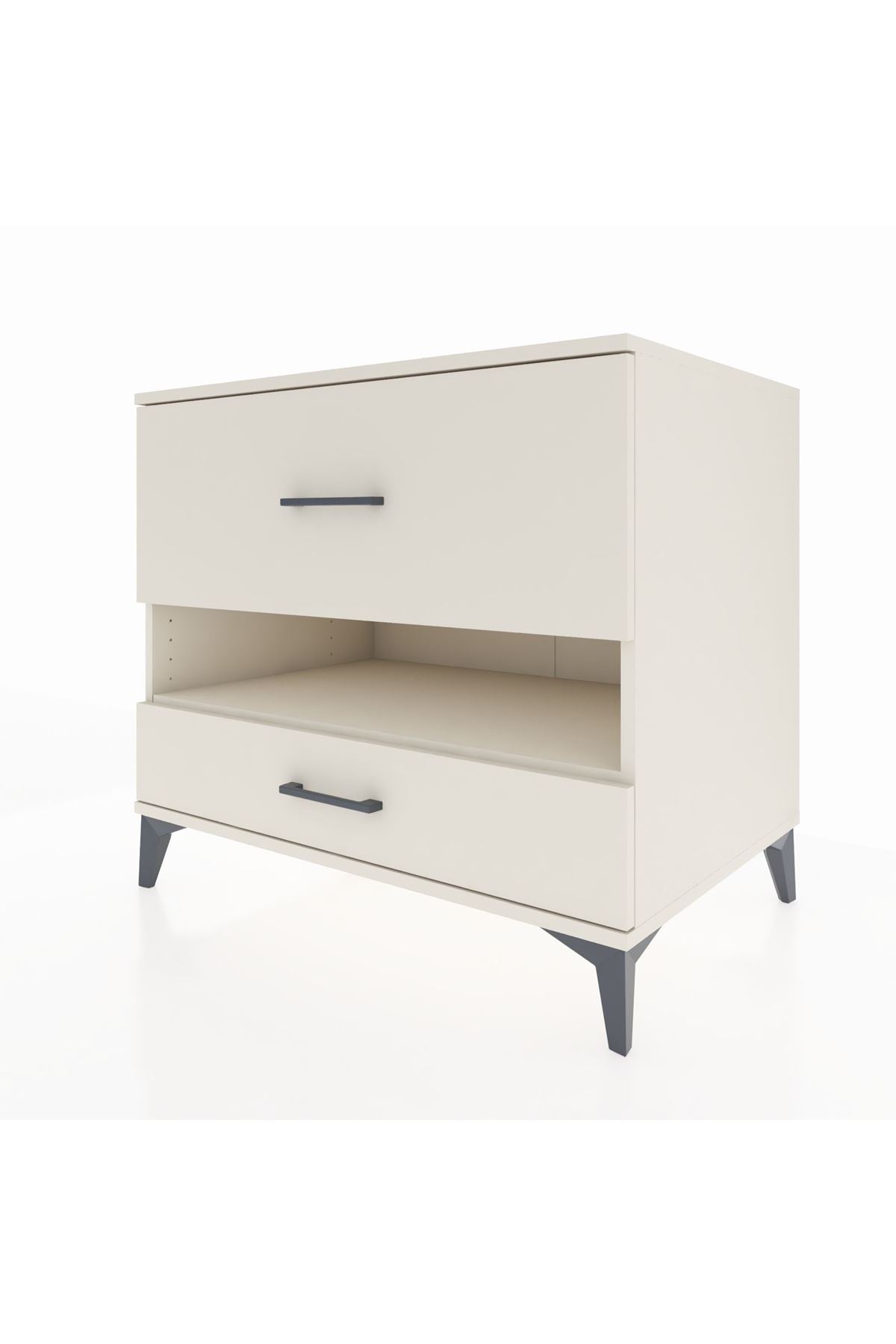 Kronos Şifonyer Tek Raflı 2 Çekmeceli 88x59x80 - S69M019V1C