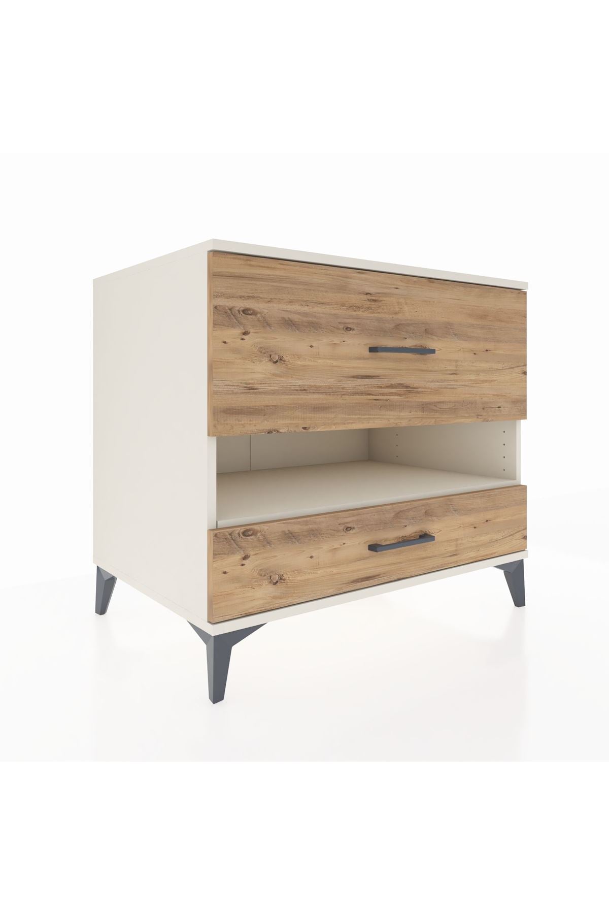 Kronos Şifonyer Tek Raflı 2 Çekmeceli 88x59x80 - S69M019V3C