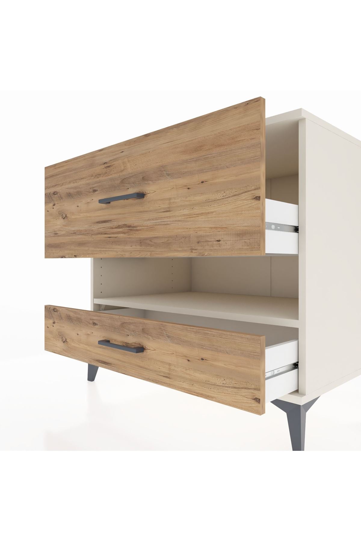 Kronos Şifonyer Tek Raflı 2 Çekmeceli 88x59x80 - S69M019V3C