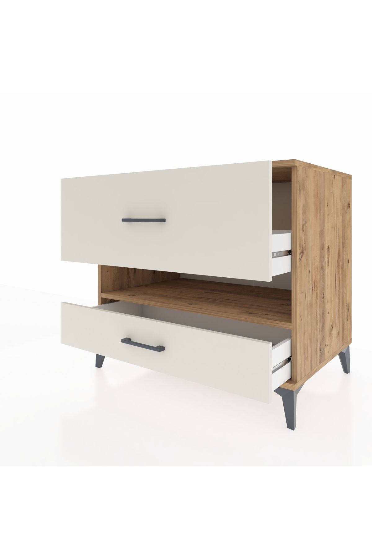 Kronos Şifonyer Tek Raflı 2 Çekmeceli 88x59x80 - S69M019V7C