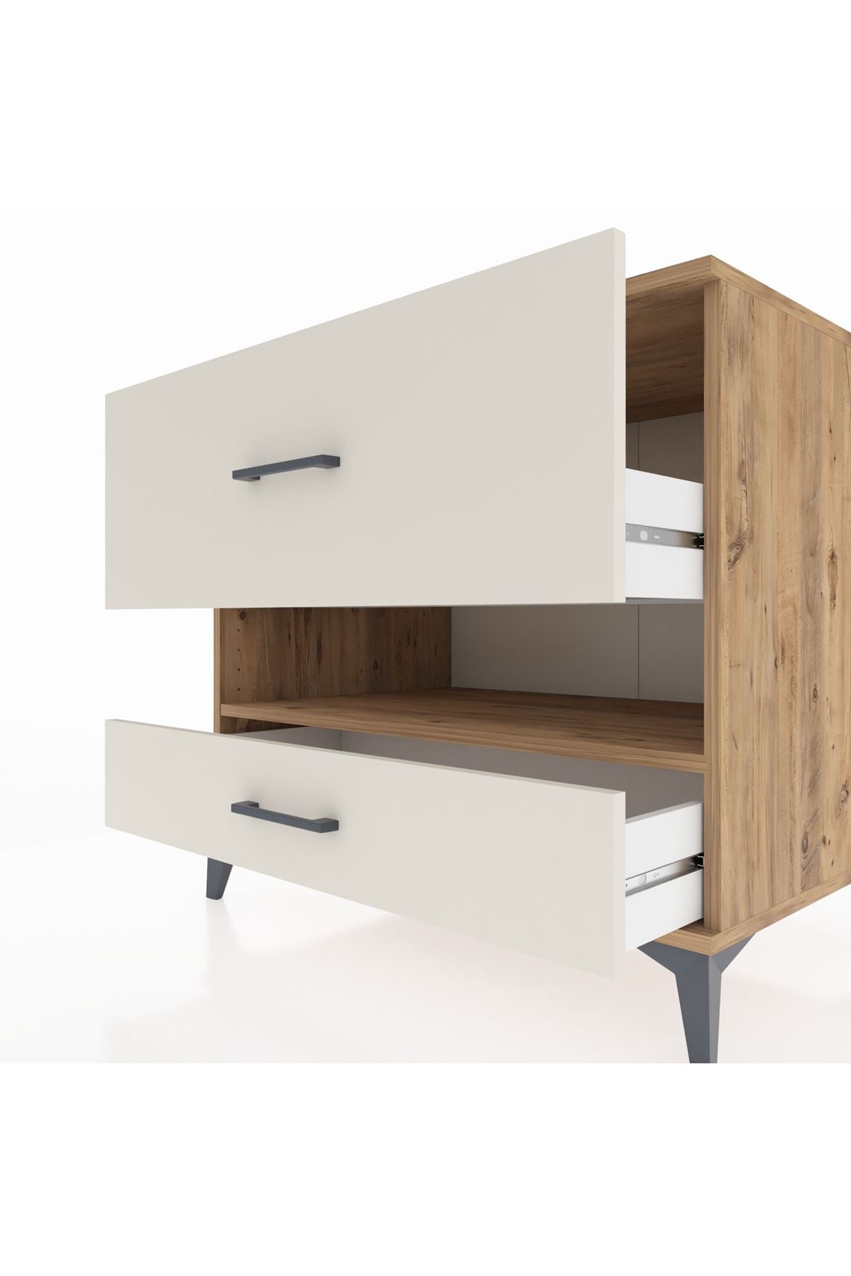 Kronos Şifonyer Tek Raflı 2 Çekmeceli 88x59x80 - S69M019V7C