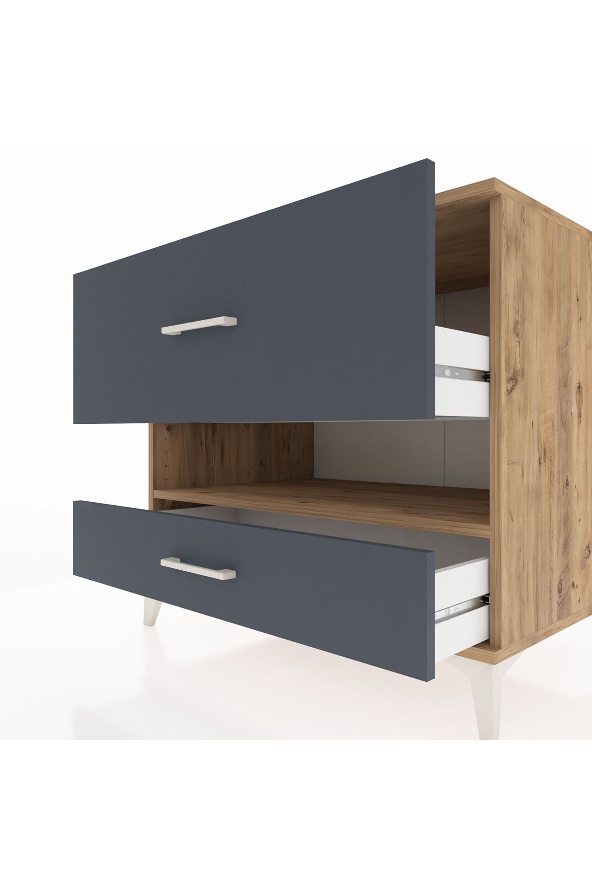 Kronos Şifonyer Tek Raflı 2 Çekmeceli 88x59x80 - S69M019V8C
