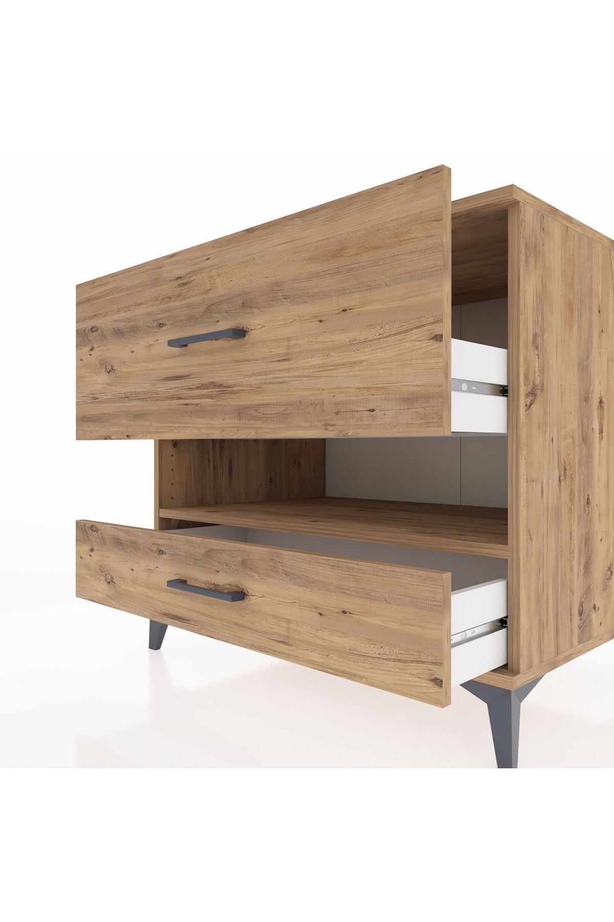 Kronos Şifonyer Tek Raflı 2 Çekmeceli 88x59x80 - S69M019V9C
