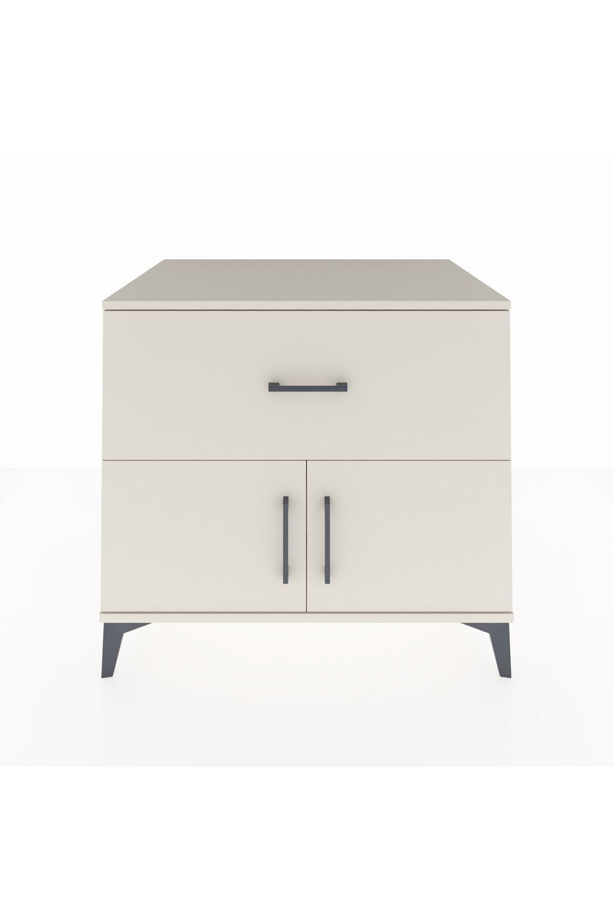 Kronos Şifonyer Tek Raflı Tek Çekmeceli 2 Kapaklı 88x59x80 - S69M021V1C