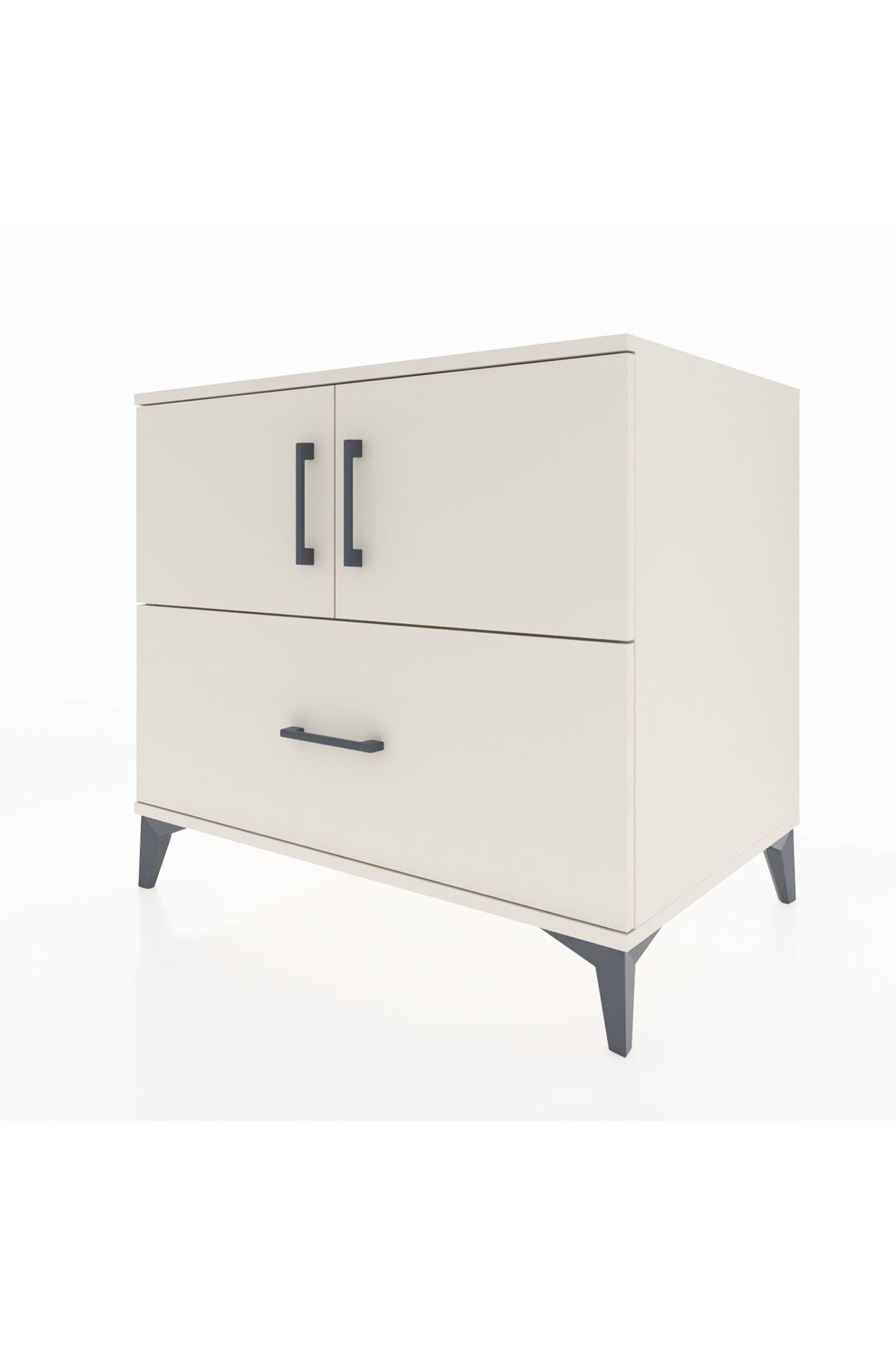Kronos Şifonyer 2 Raflı Tek Çekmeceli 2 Kapaklı 88x59x80 - S69M022V1C