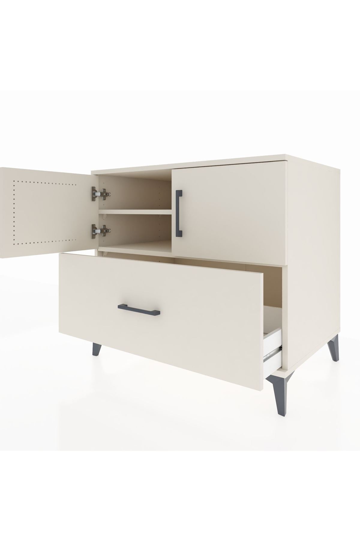 Kronos Şifonyer 2 Raflı Tek Çekmeceli 2 Kapaklı 88x59x80 - S69M022V1C