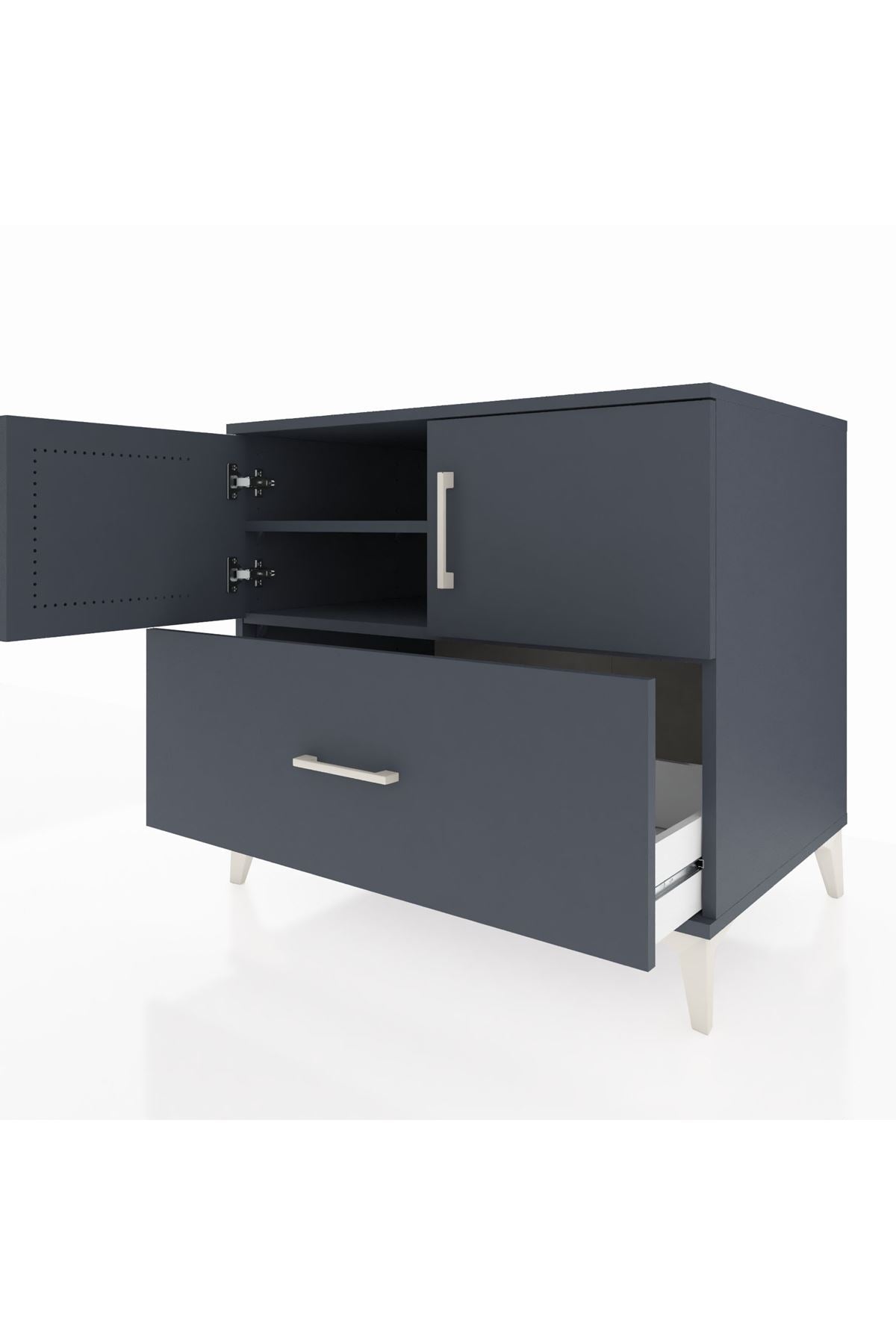Kronos Şifonyer 2 Raflı Tek Çekmeceli 2 Kapaklı 88x59x80 - S69M022V5C