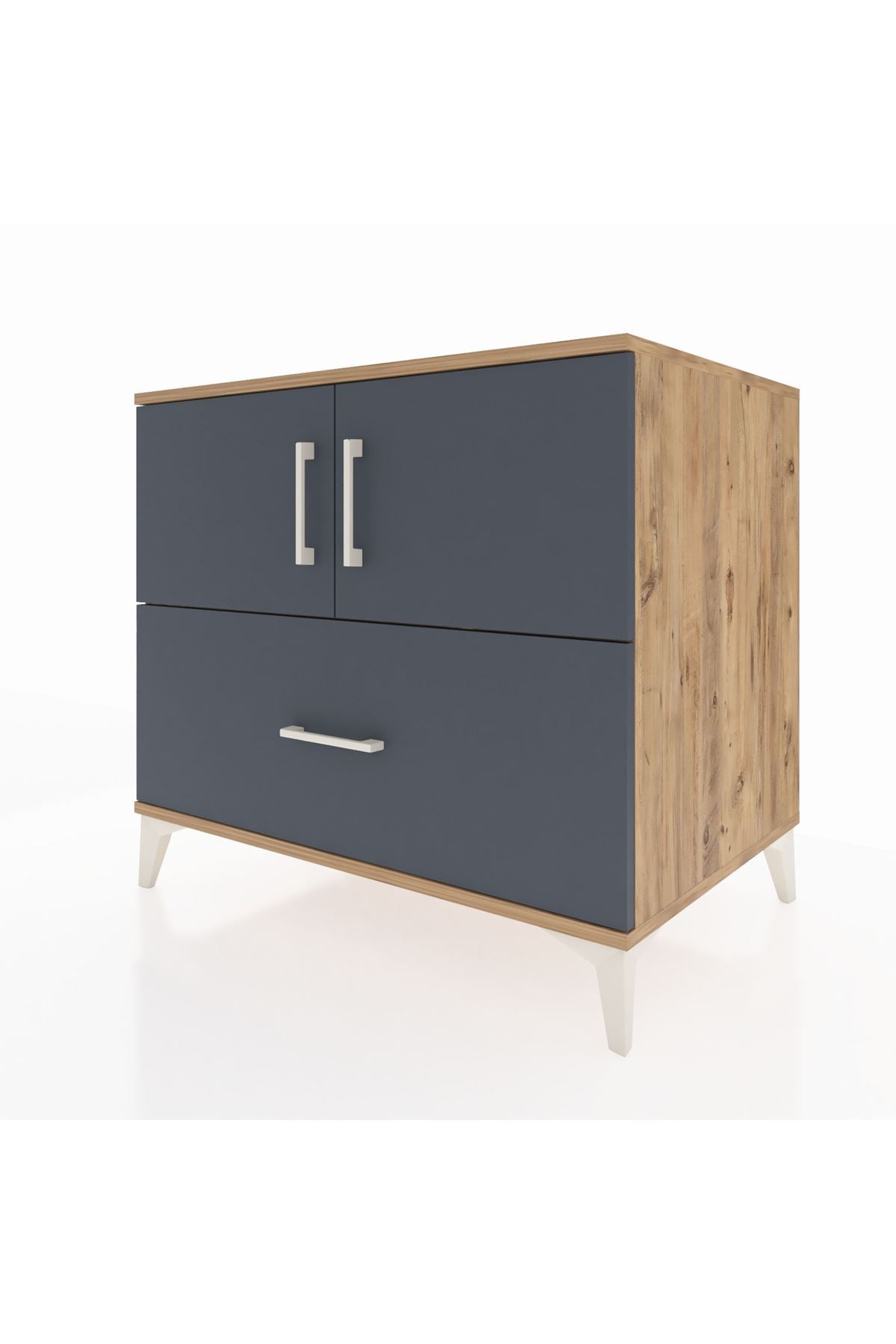 Kronos Şifonyer 2 Raflı Tek Çekmeceli 2 Kapaklı 88x59x80 - S69M022V8C