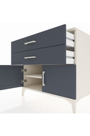 Kronos Şifonyer Tek Raflı 2 Çekmeceli 2 Kapaklı 88x59x80 - S69M026V2C
