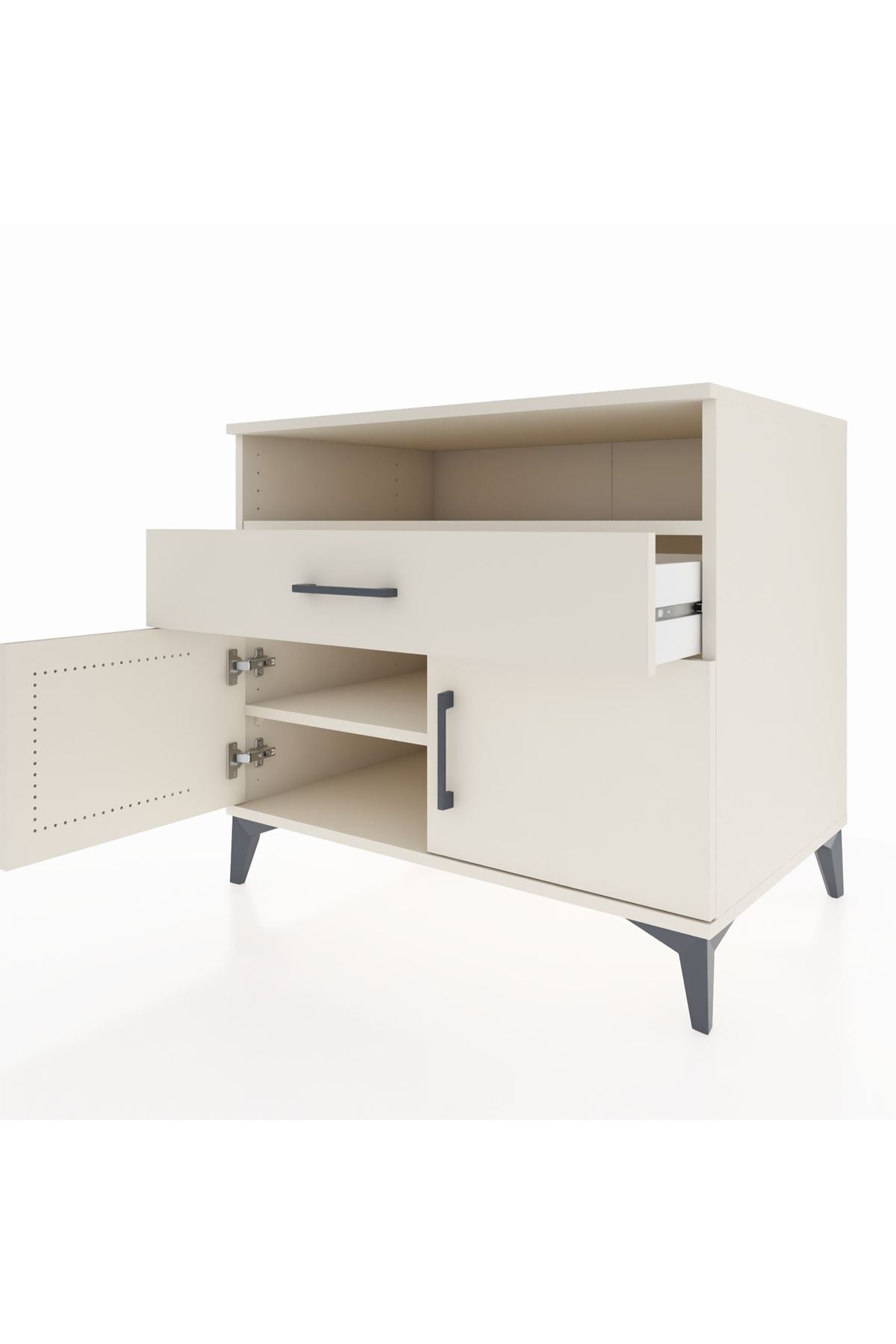 Kronos Şifonyer 2 Raflı Tek Çekmeceli 2 Kapaklı 88x59x80 - S69M027V1C
