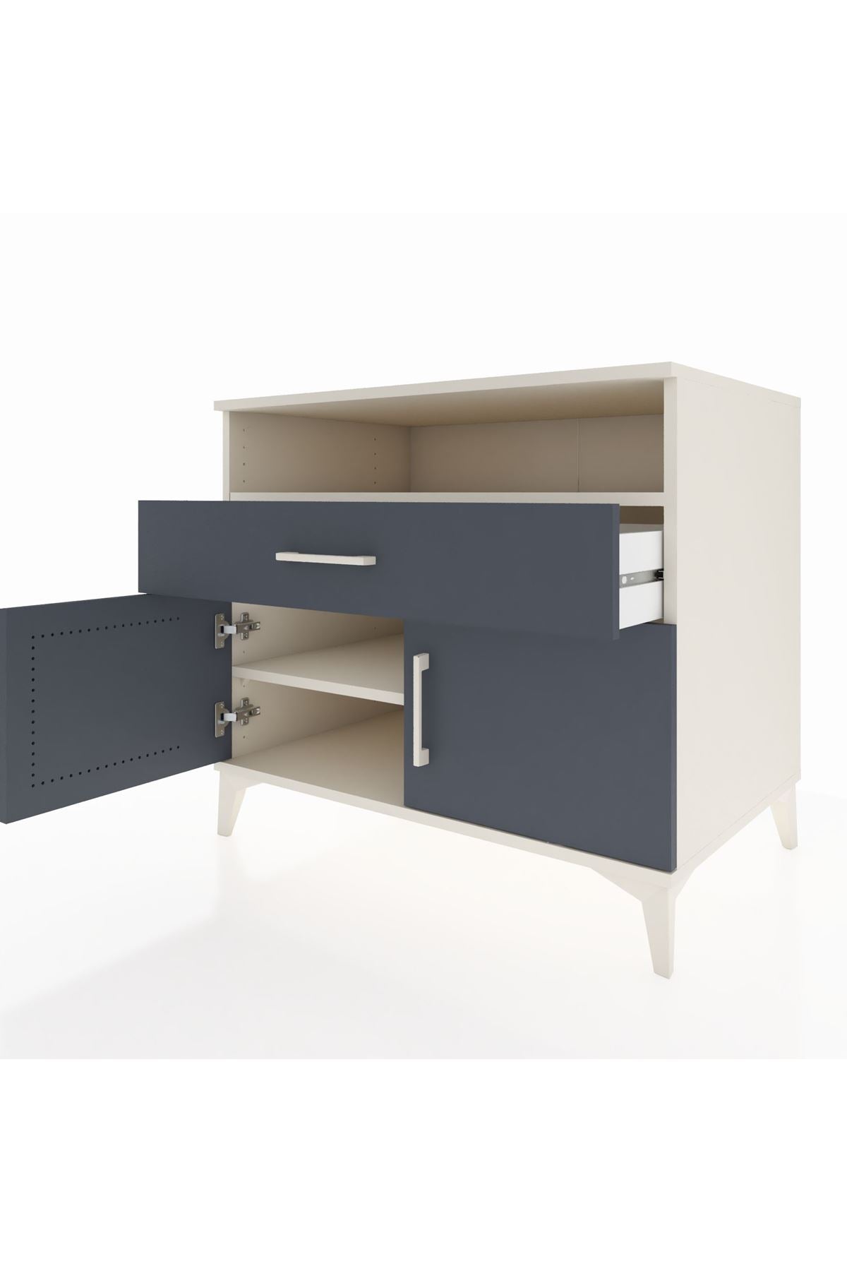 Kronos Şifonyer 2 Raflı Tek Çekmeceli 2 Kapaklı 88x59x80 - S69M027V2C