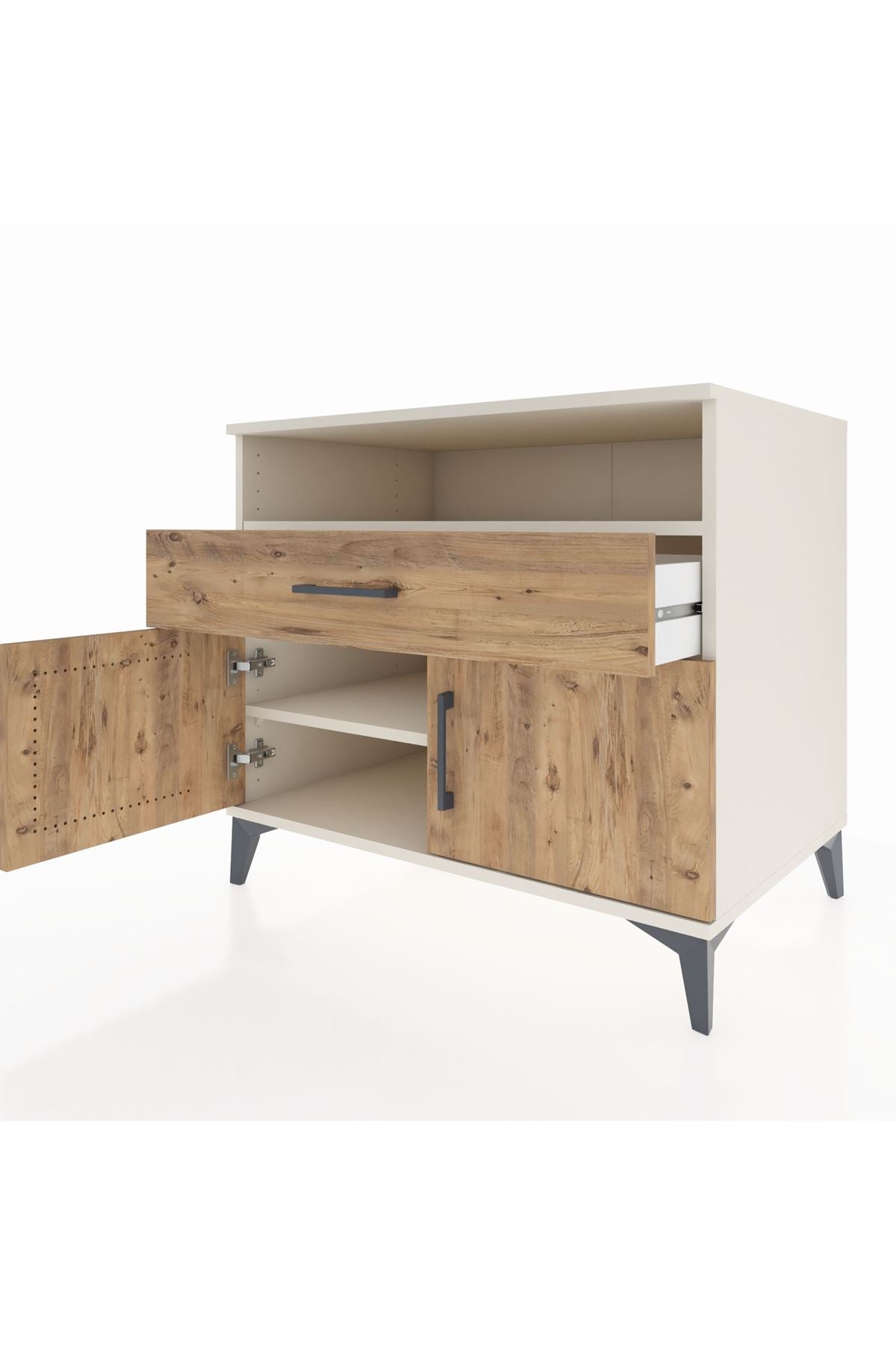 Kronos Şifonyer 2 Raflı Tek Çekmeceli 2 Kapaklı 88x59x80 - S69M027V3C