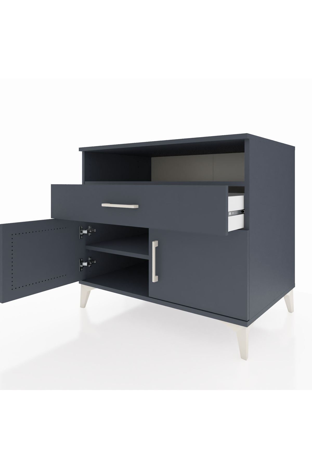 Kronos Şifonyer 2 Raflı Tek Çekmeceli 2 Kapaklı 88x59x80 - S69M027V5C