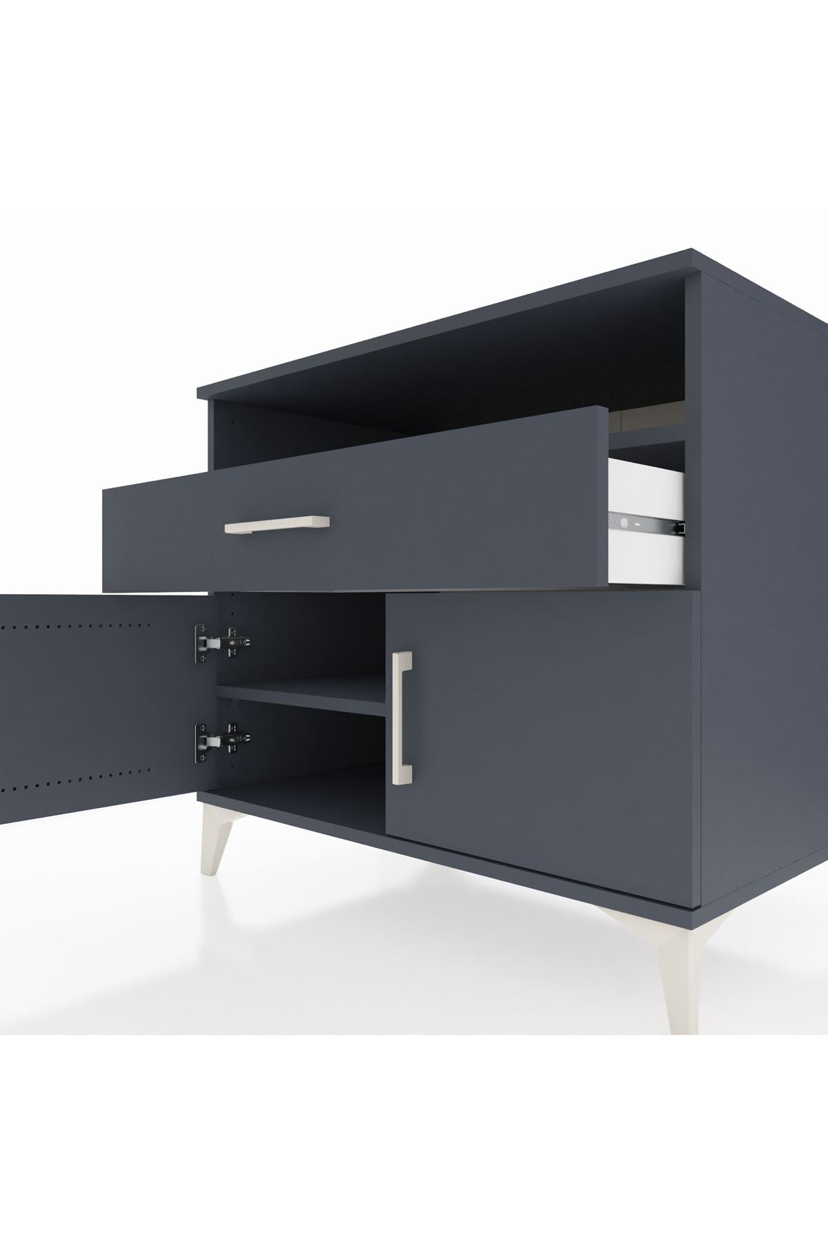 Kronos Şifonyer 2 Raflı Tek Çekmeceli 2 Kapaklı 88x59x80 - S69M027V5C