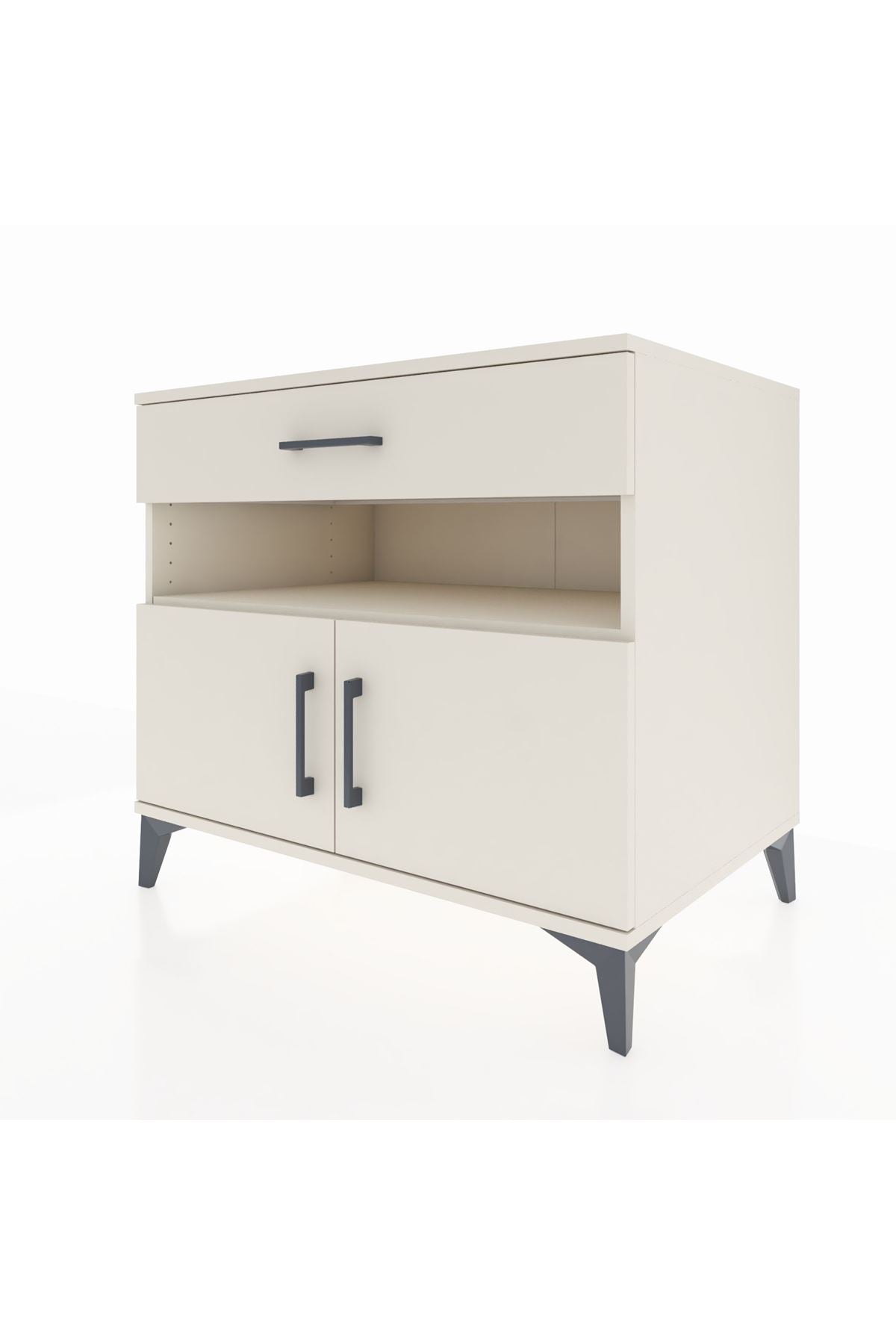Kronos Şifonyer 2 Raflı Tek Çekmeceli 2 Kapaklı 88x59x80 - S69M028V1C