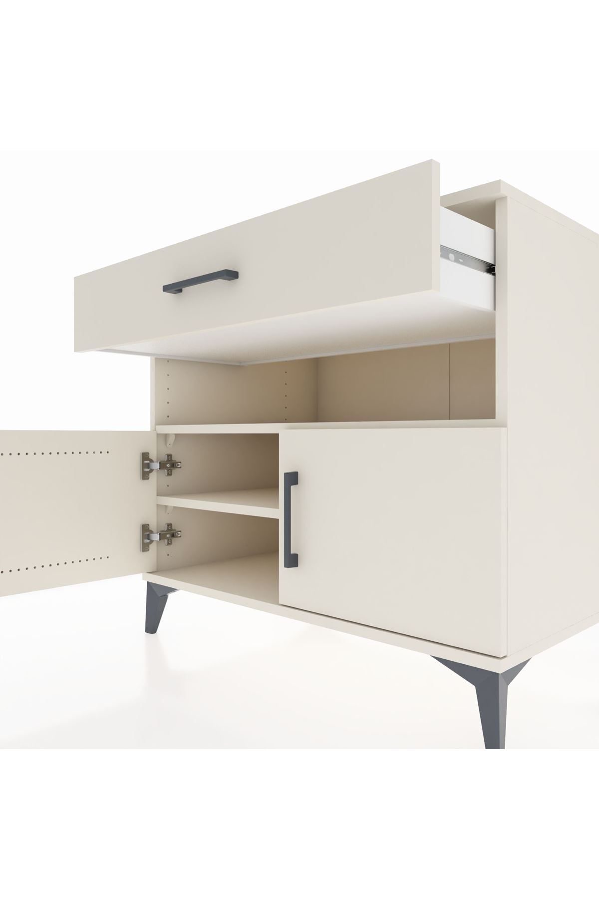 Kronos Şifonyer 2 Raflı Tek Çekmeceli 2 Kapaklı 88x59x80 - S69M028V1C