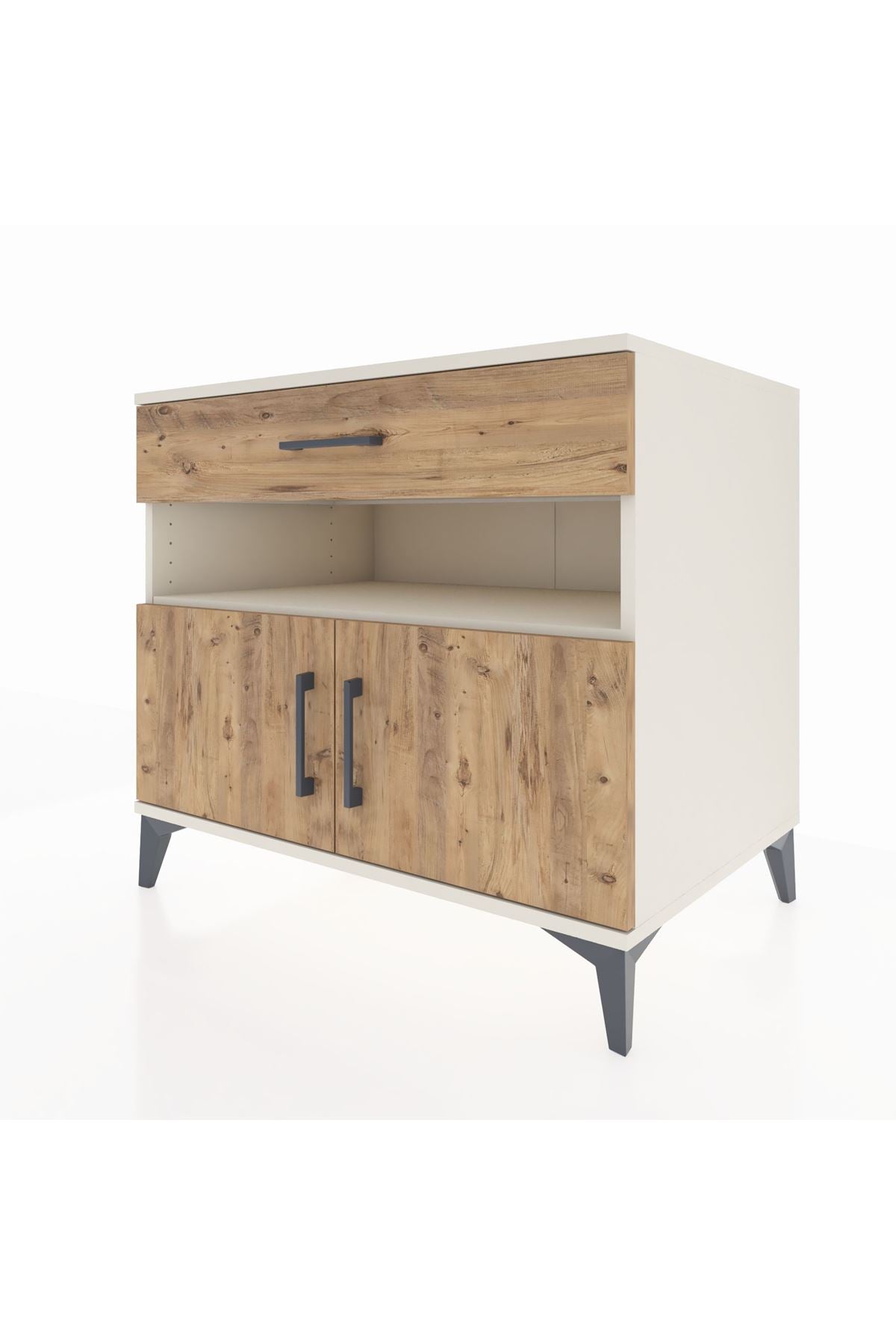 Kronos Şifonyer 2 Raflı Tek Çekmeceli 2 Kapaklı 88x59x80 - S69M028V3C