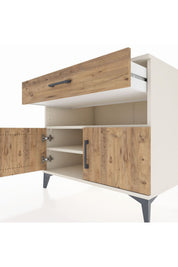 Kronos Şifonyer 2 Raflı Tek Çekmeceli 2 Kapaklı 88x59x80 - S69M028V3C