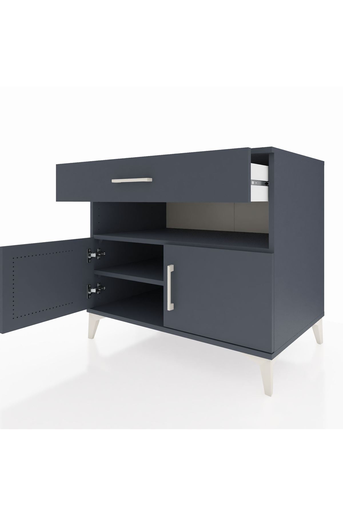 Kronos Şifonyer 2 Raflı Tek Çekmeceli 2 Kapaklı 88x59x80 - S69M028V5C