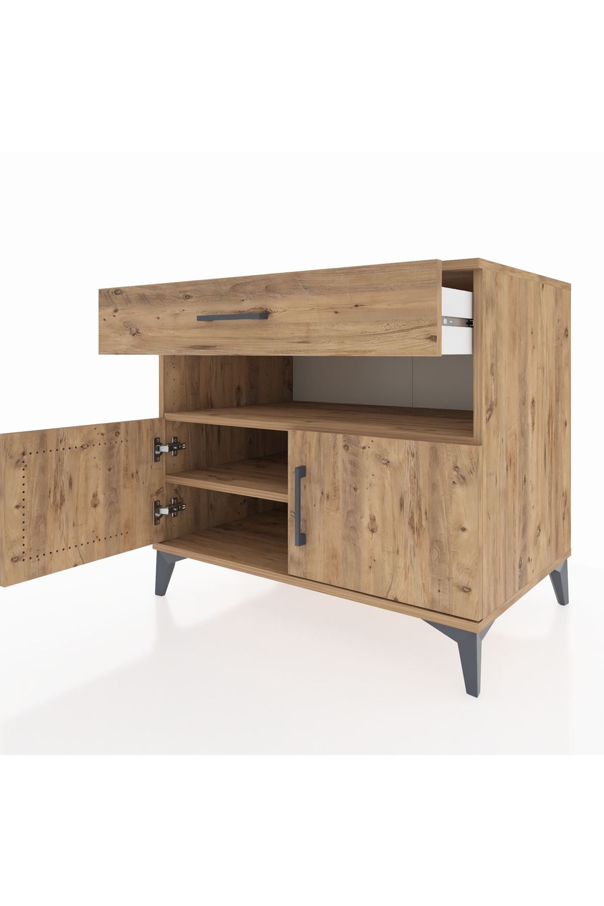 Kronos Şifonyer 2 Raflı Tek Çekmeceli 2 Kapaklı 88x59x80 - S69M028V9C