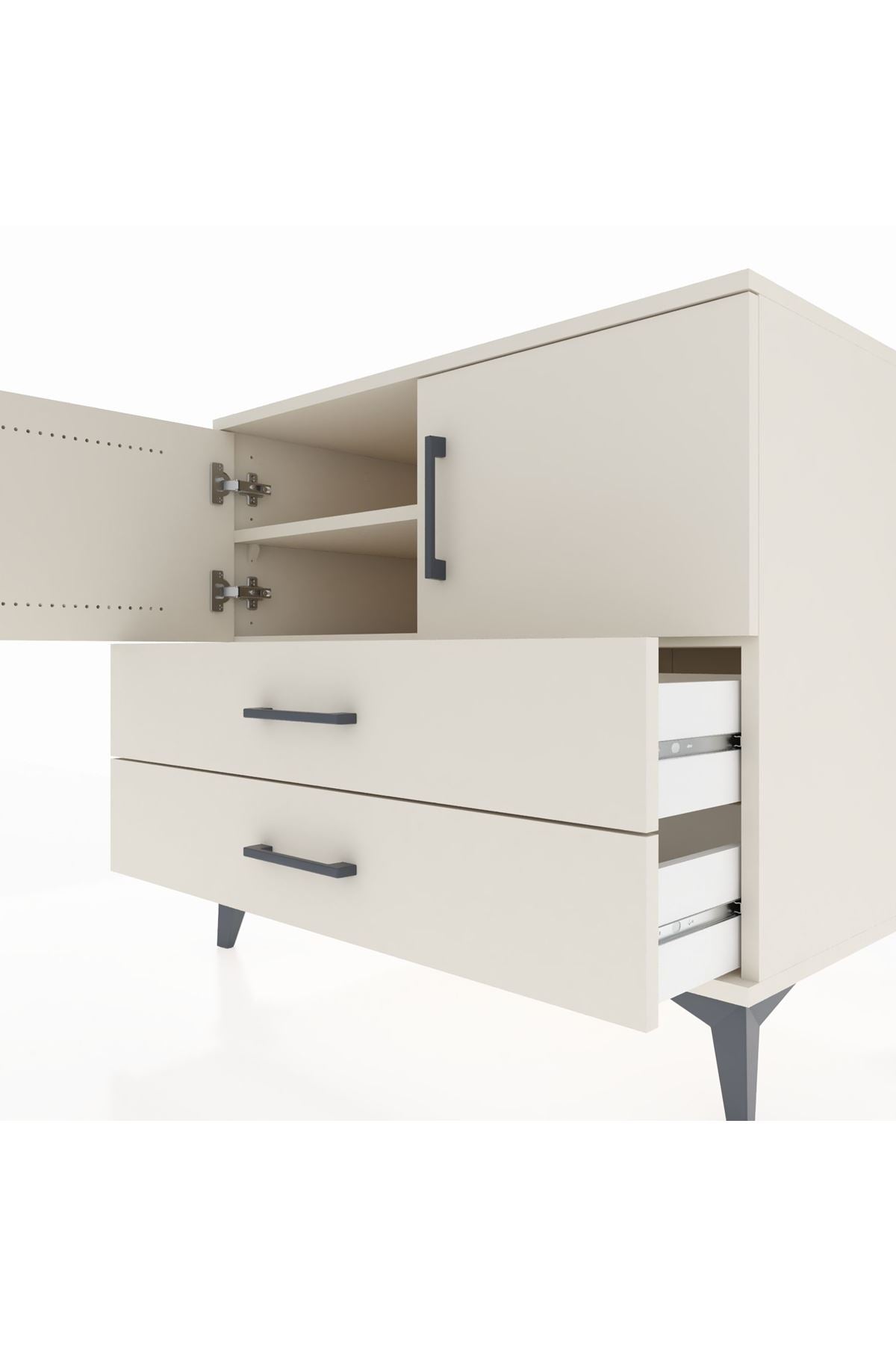 Kronos Şifonyer 2 Raflı 2 Çekmeceli 2 Kapaklı 88x59x80 - S69M029V1C