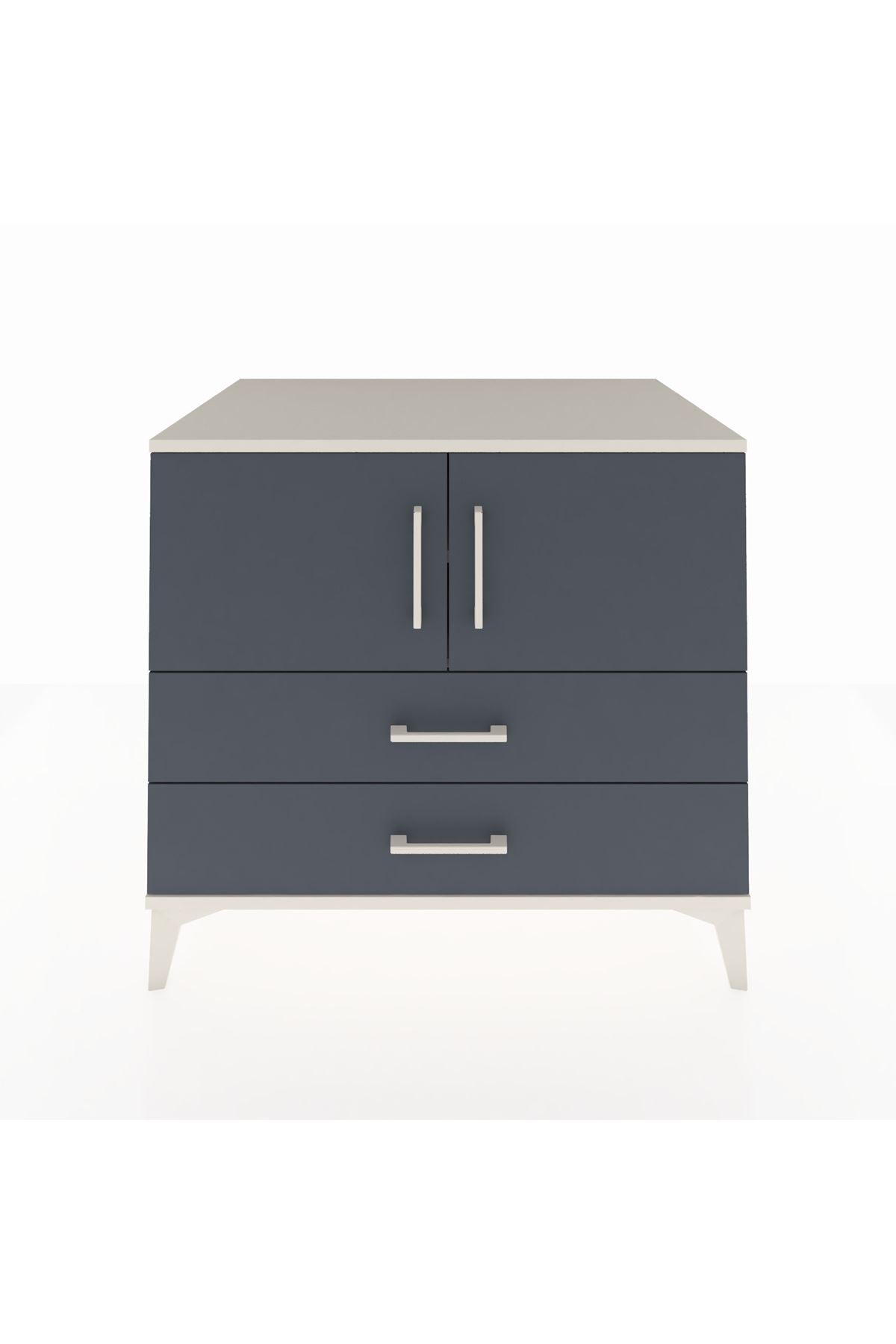 Kronos Şifonyer 2 Raflı 2 Çekmeceli 2 Kapaklı 88x59x80 - S69M029V2C