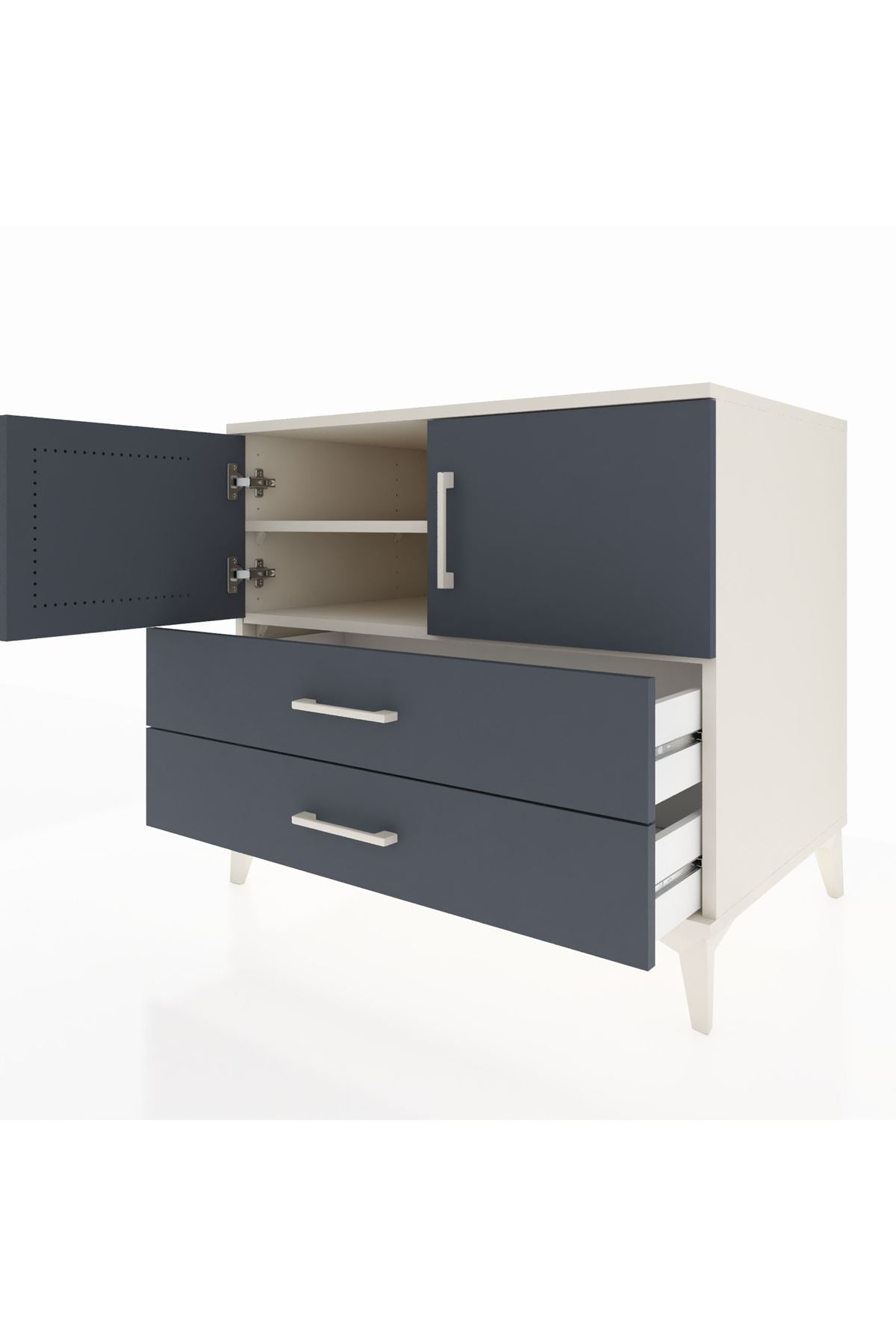 Kronos Şifonyer 2 Raflı 2 Çekmeceli 2 Kapaklı 88x59x80 - S69M029V2C