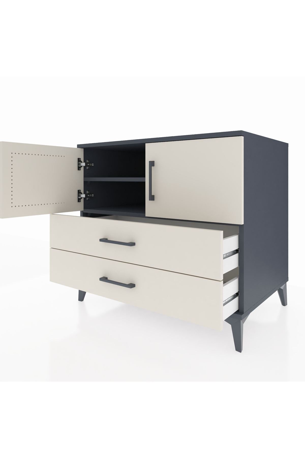 Kronos Şifonyer 2 Raflı 2 Çekmeceli 2 Kapaklı 88x59x80 - S69M029V4C