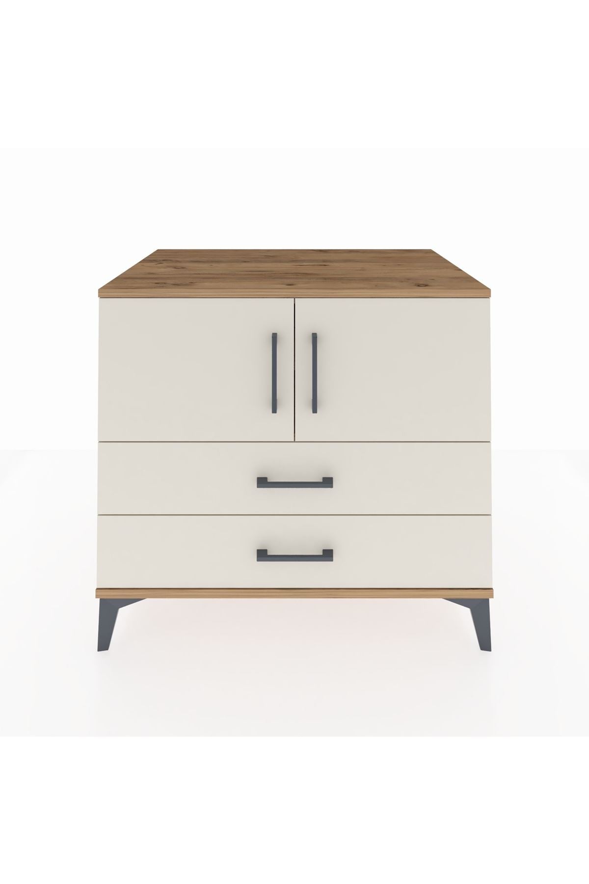 Kronos Şifonyer 2 Raflı 2 Çekmeceli 2 Kapaklı 88x59x80 - S69M029V7C