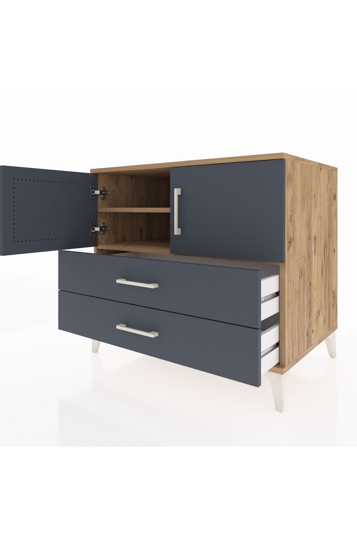 Kronos Şifonyer 2 Raflı 2 Çekmeceli 2 Kapaklı 88x59x80 - S69M029V8C