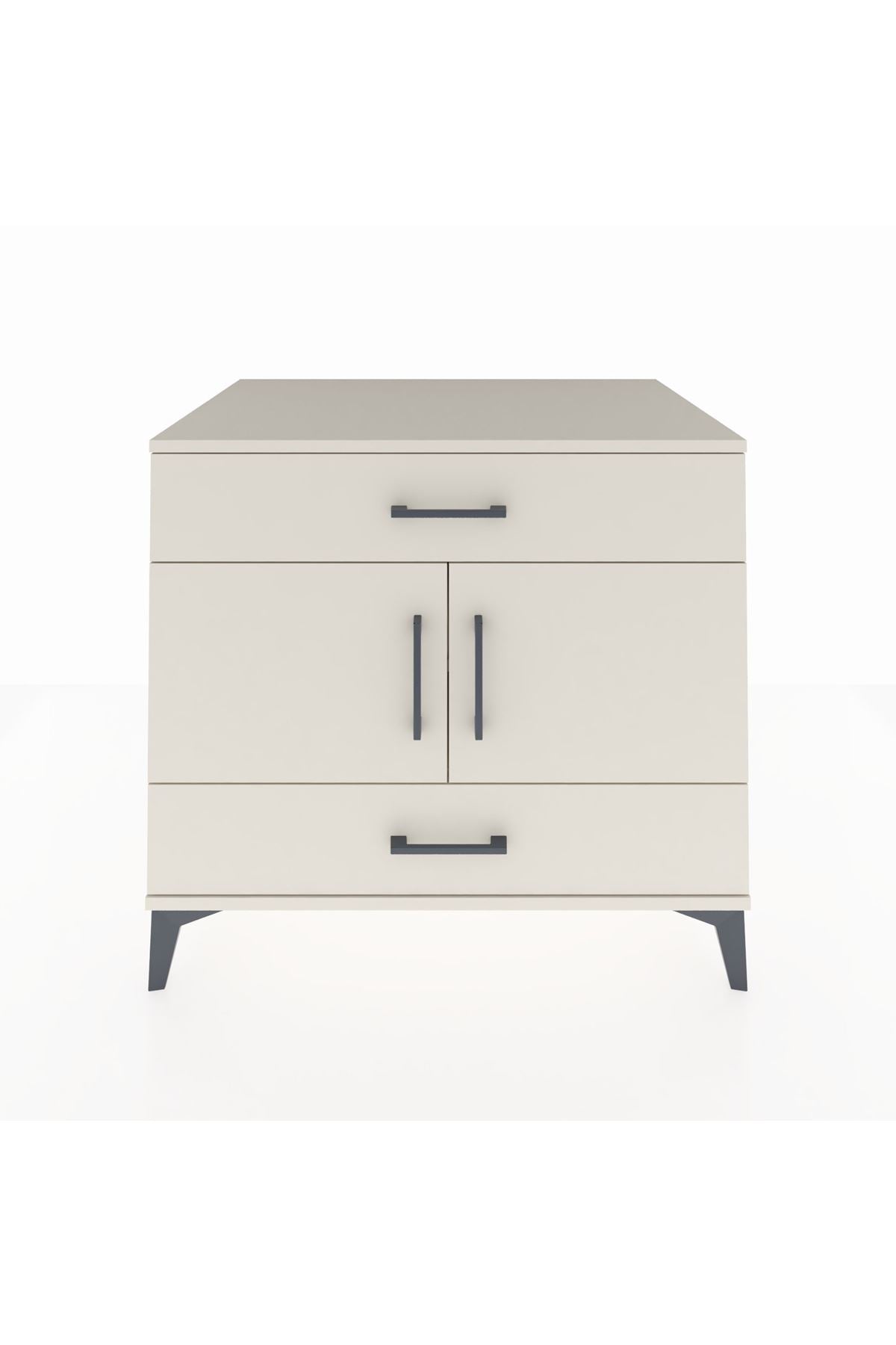 Kronos Şifonyer 2 Raflı 2 Çekmeceli 2 Kapaklı 88x59x80 - S69M030V1C
