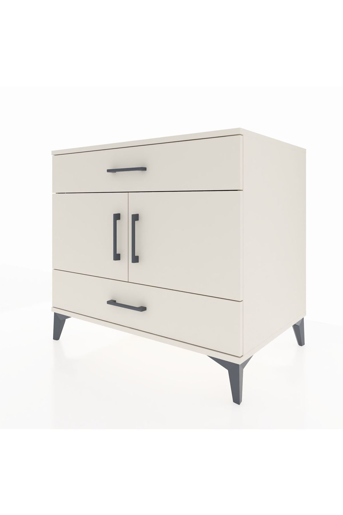 Kronos Şifonyer 2 Raflı 2 Çekmeceli 2 Kapaklı 88x59x80 - S69M030V1C