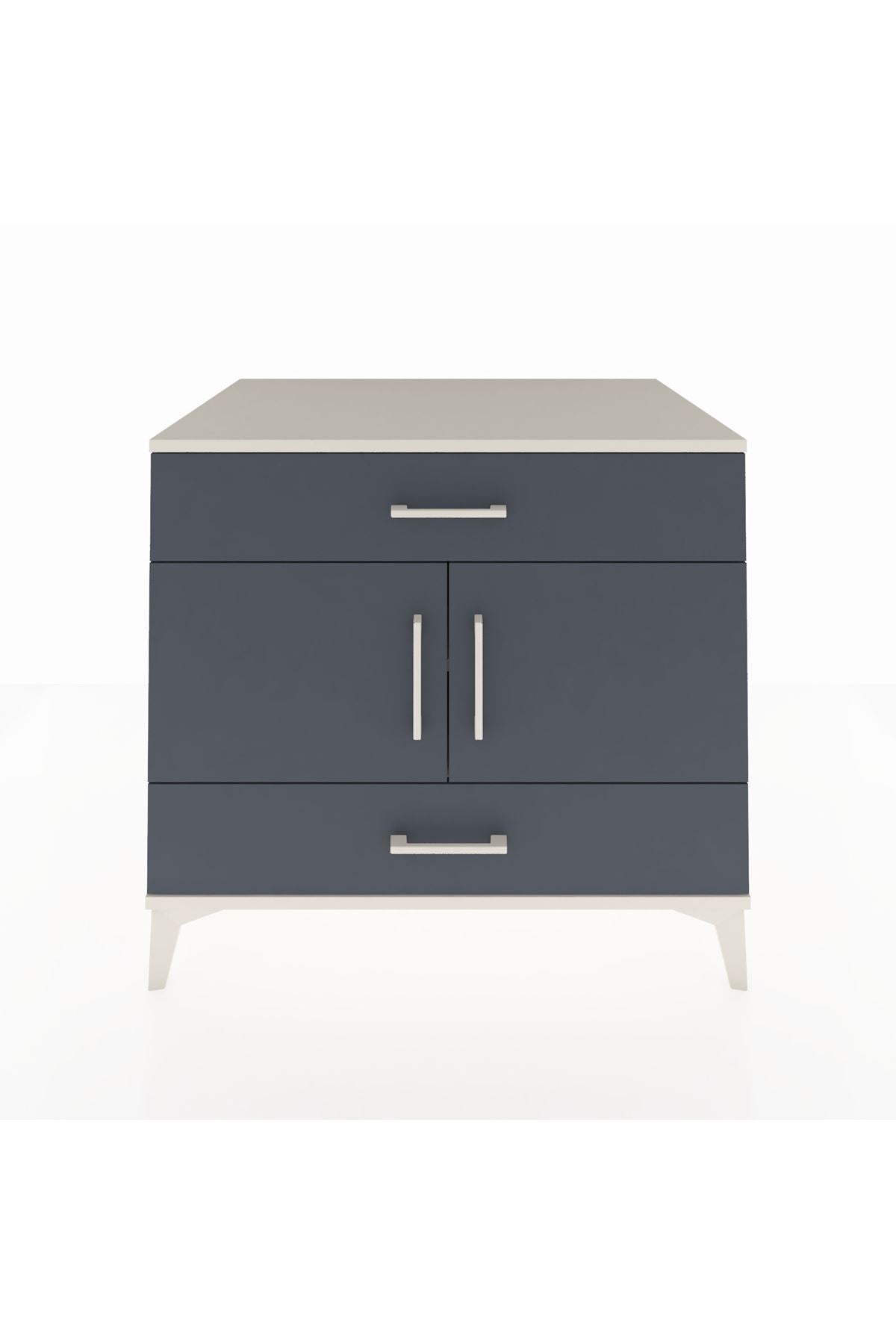 Kronos Şifonyer 2 Raflı 2 Çekmeceli 2 Kapaklı 88x59x80 - S69M030V2C