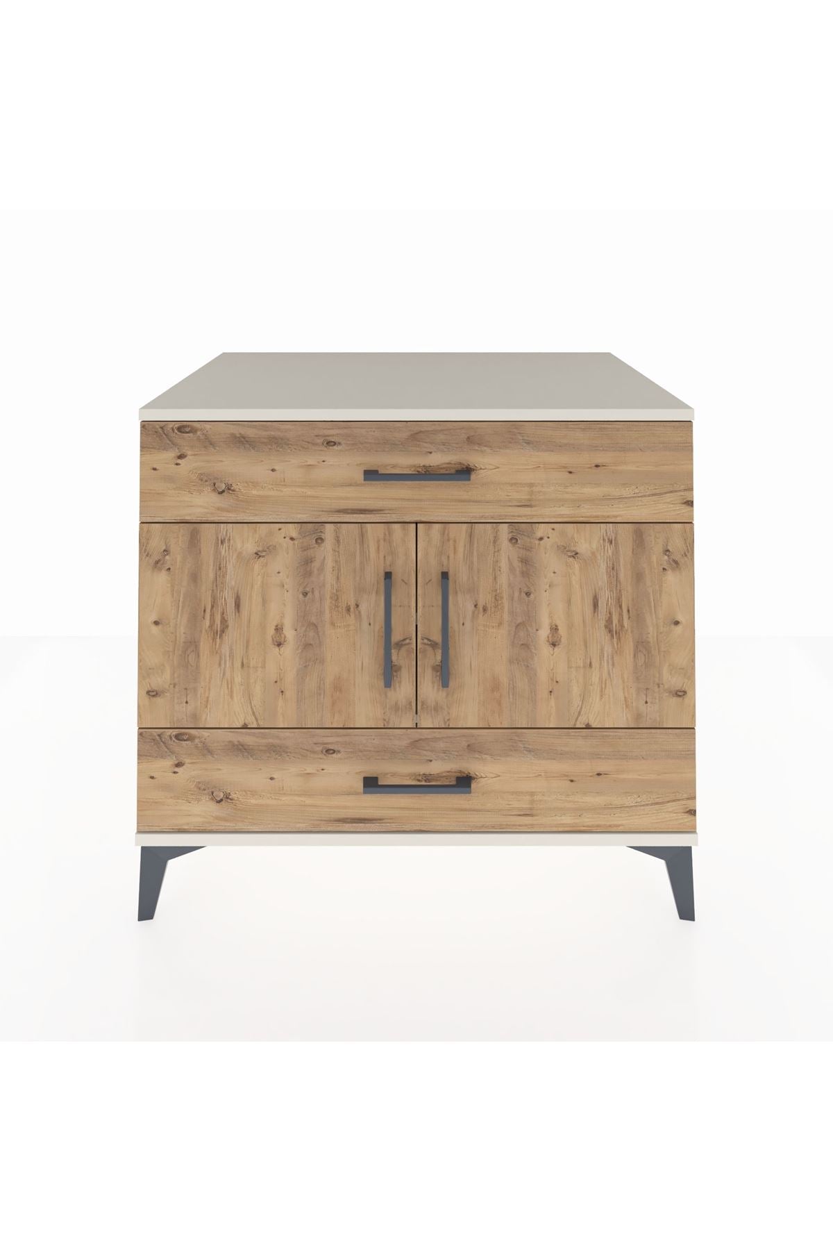 Kronos Şifonyer 2 Raflı 2 Çekmeceli 2 Kapaklı 88x59x80 - S69M030V3C