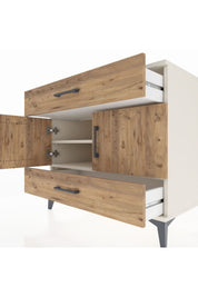 Kronos Şifonyer 2 Raflı 2 Çekmeceli 2 Kapaklı 88x59x80 - S69M030V3C