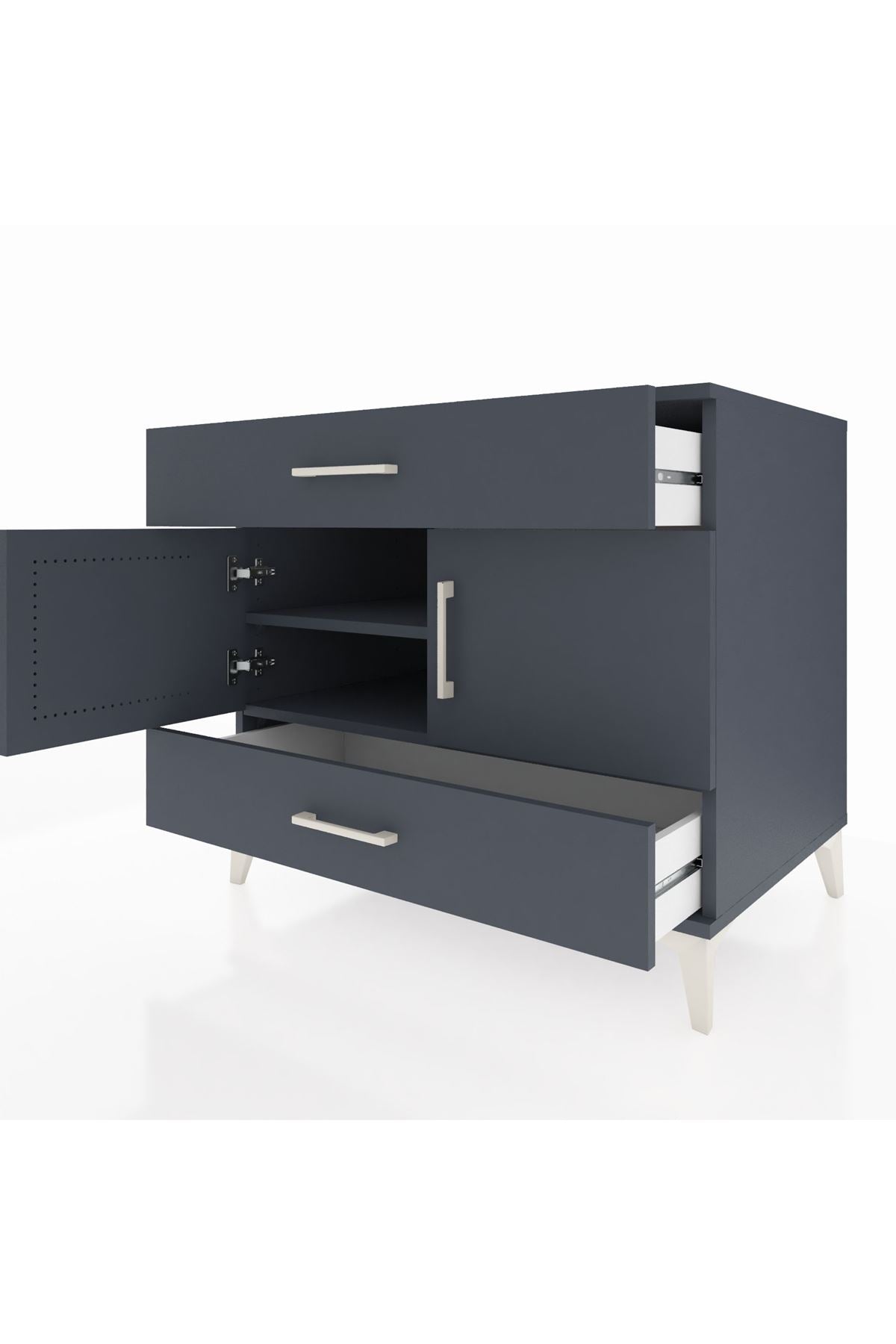 Kronos Şifonyer 2 Raflı 2 Çekmeceli 2 Kapaklı 88x59x80 - S69M030V5C