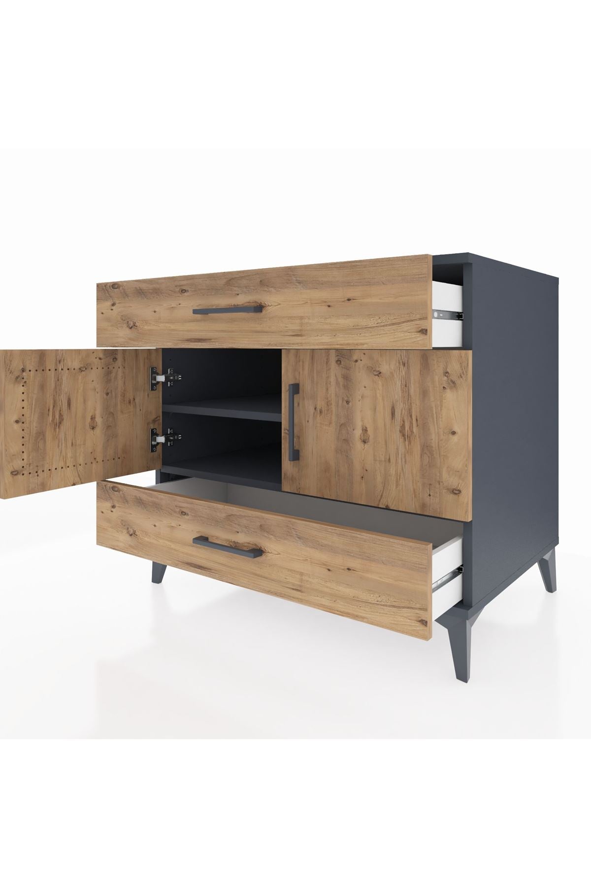 Kronos Şifonyer 2 Raflı 2 Çekmeceli 2 Kapaklı 88x59x80 - S69M030V6C