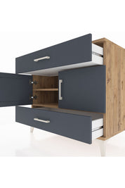 Kronos Şifonyer 2 Raflı 2 Çekmeceli 2 Kapaklı 88x59x80 - S69M030V8C
