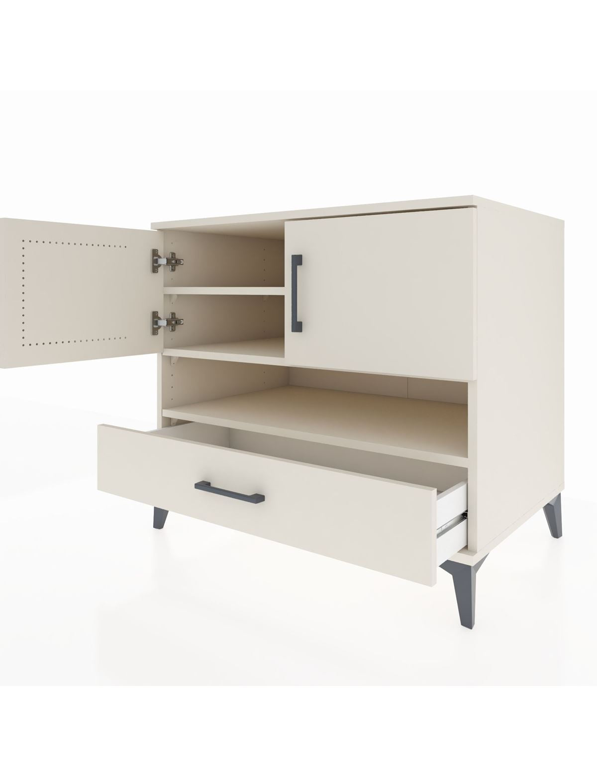 Kronos Şifonyer 3 Raflı Tek Çekmeceli 2 Kapaklı 88x59x80 - S69M031V1C