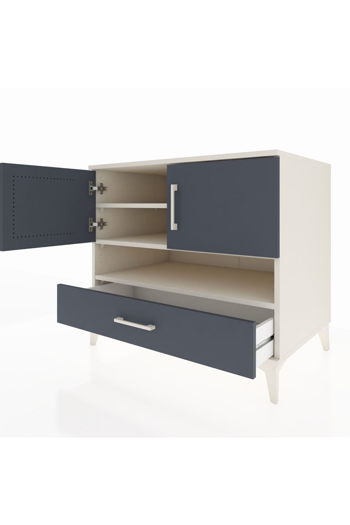 Kronos Şifonyer 3 Raflı Tek Çekmeceli 2 Kapaklı 88x59x80 - S69M031V2C