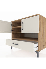 Kronos Şifonyer 3 Raflı Tek Çekmeceli 2 Kapaklı 88x59x80 - S69M031V7C