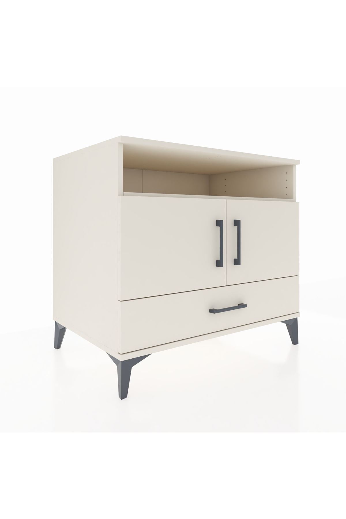 Kronos Şifonyer 3 Raflı Tek Çekmeceli 2 Kapaklı 88x59x80 - S69M032V1C
